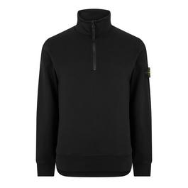 Stone Island 63420 Brushed Organic Cotton Half Zip Fleece