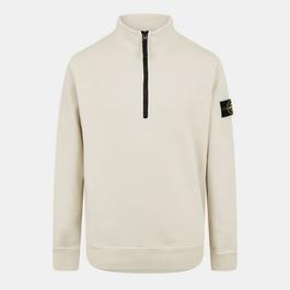 Stone Island 63420 Brushed Organic Cotton Half Zip Fleece