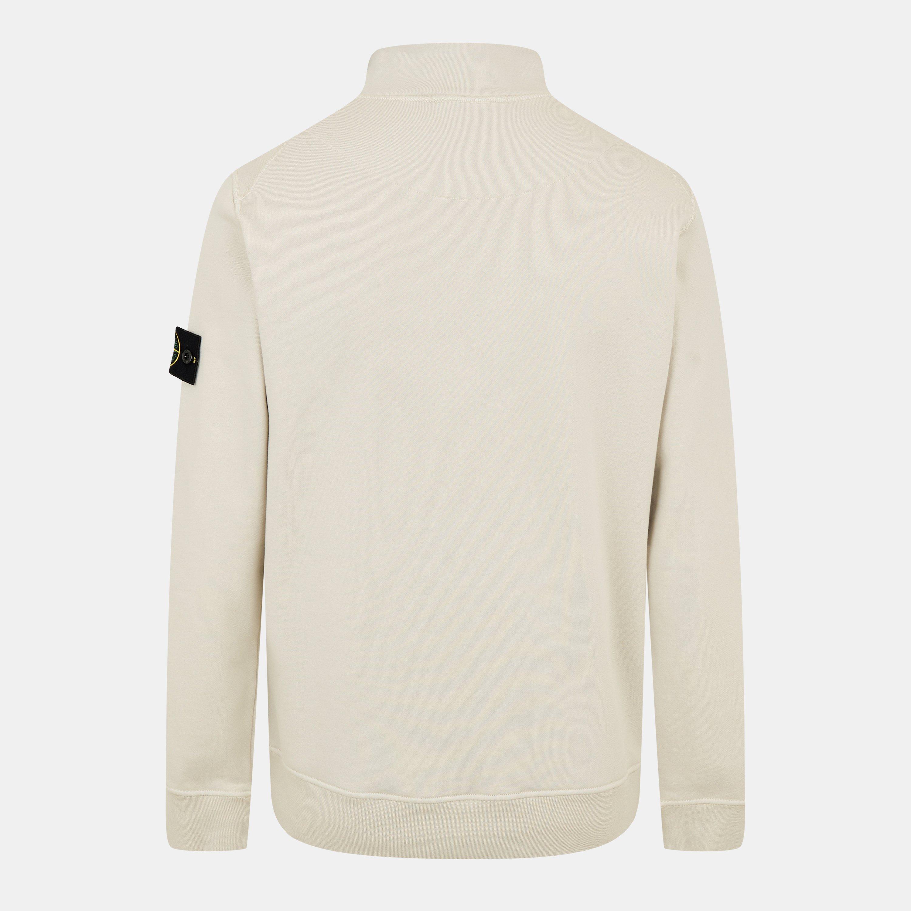 Stone Island | 63420 Brushed Organic Cotton Half Zip Fleece | 1/4