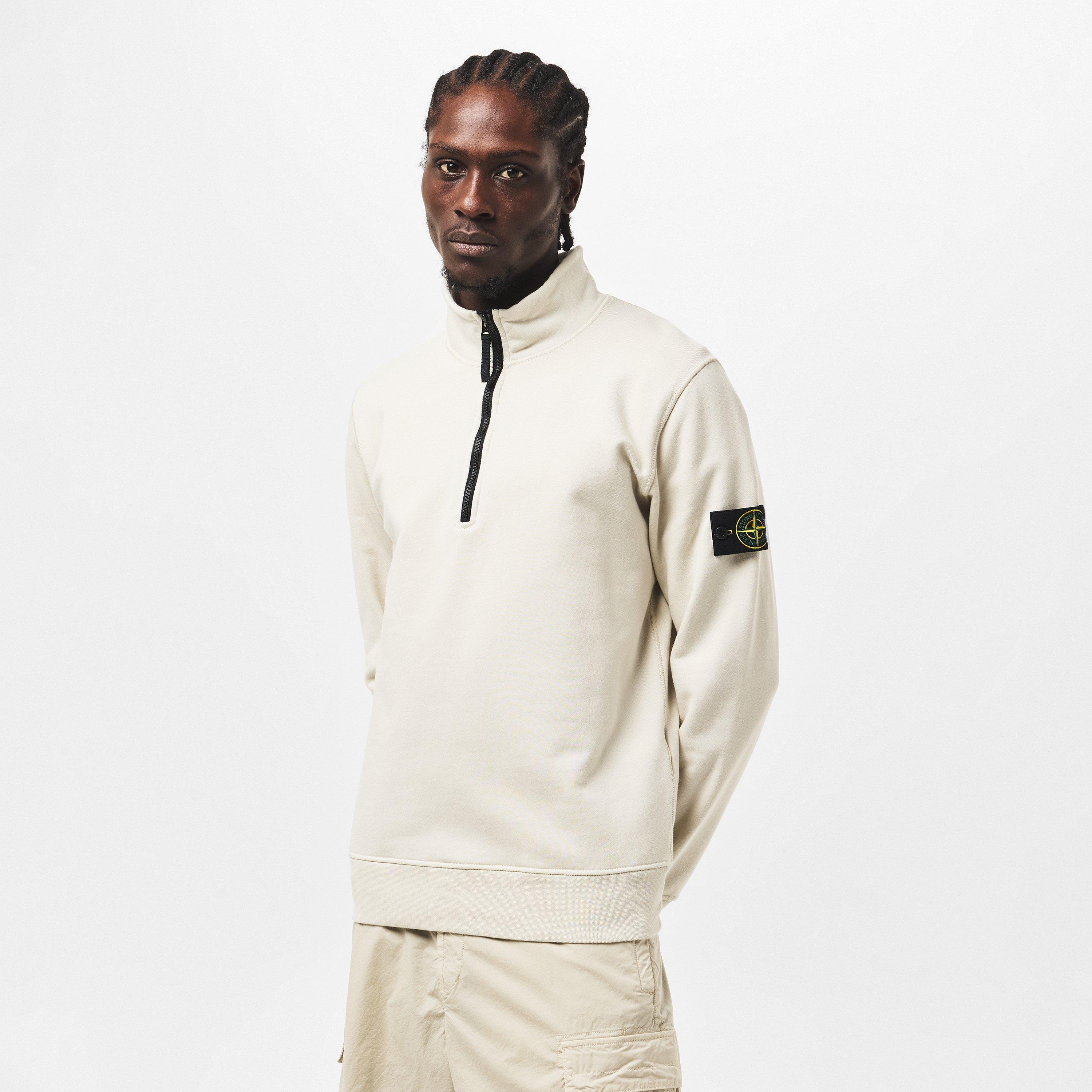Stone Island | 63420 Brushed Organic Cotton Half Zip Fleece | 1/4