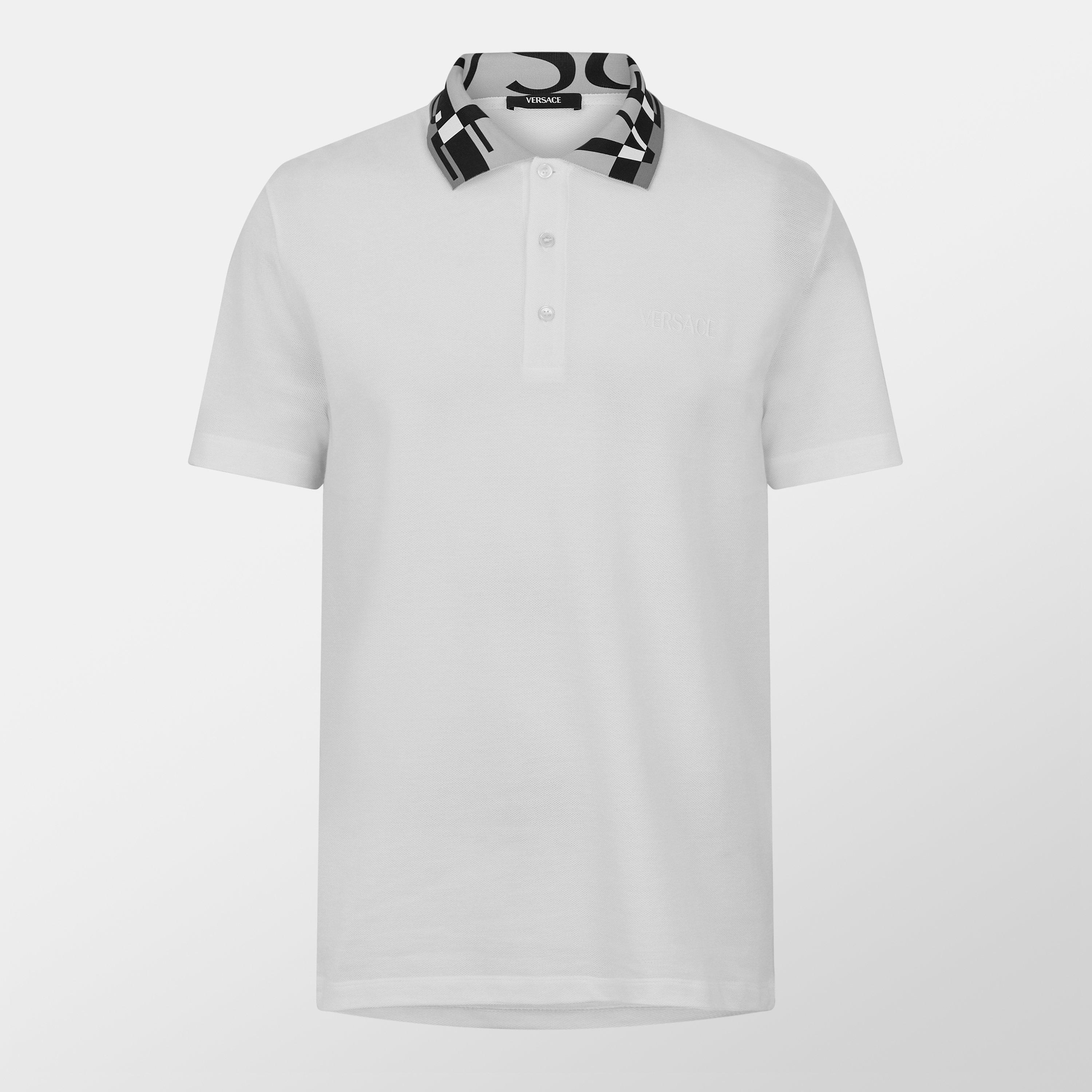 Versace Short Sleeve Polo Shirt - White - L