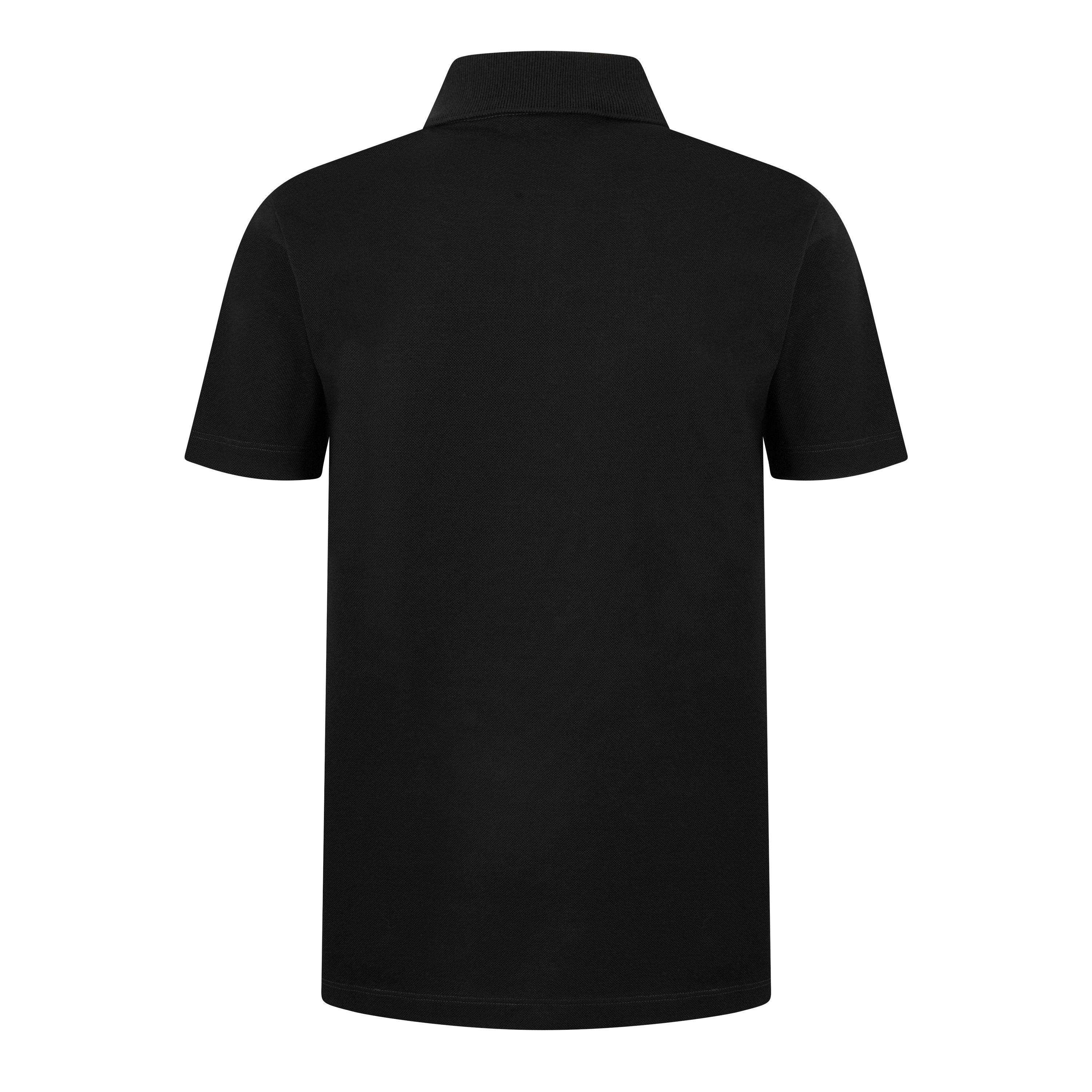 Black - Versace - Men's Zipped Short-Sleeve Polo Shirt - 6
