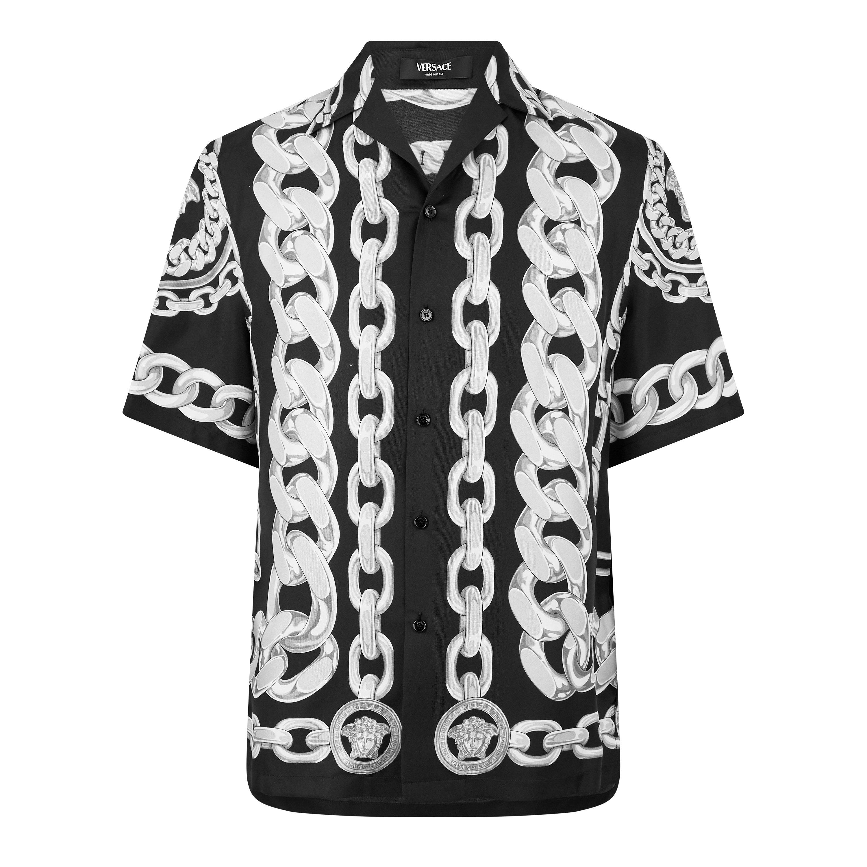 Versace | Chains Silk Shirt | Patterned Shirt - Short Sleeve