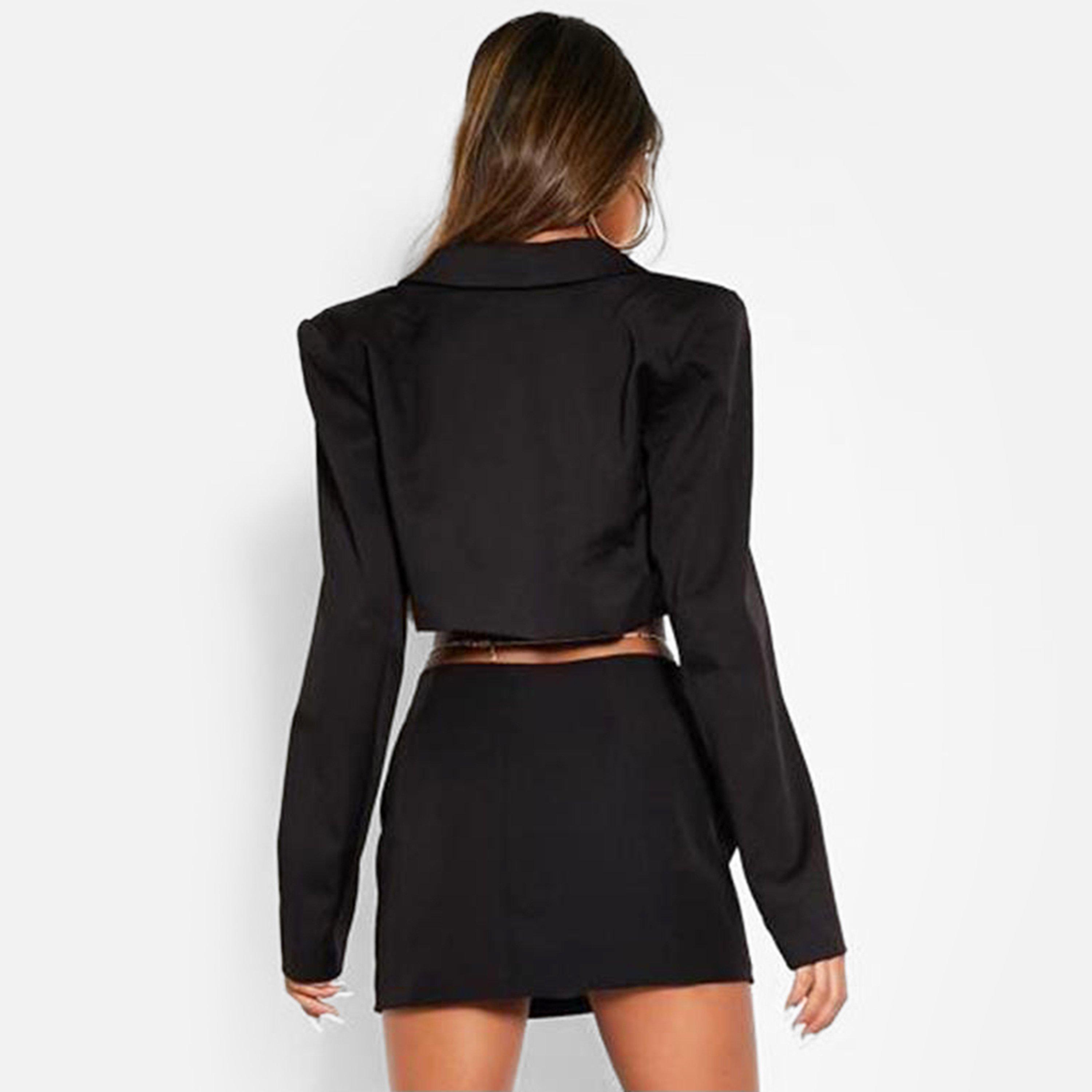 Negro - I Saw It First - ISAWITFIRST Premium Woven Mini Skirt Co-Ord - 2