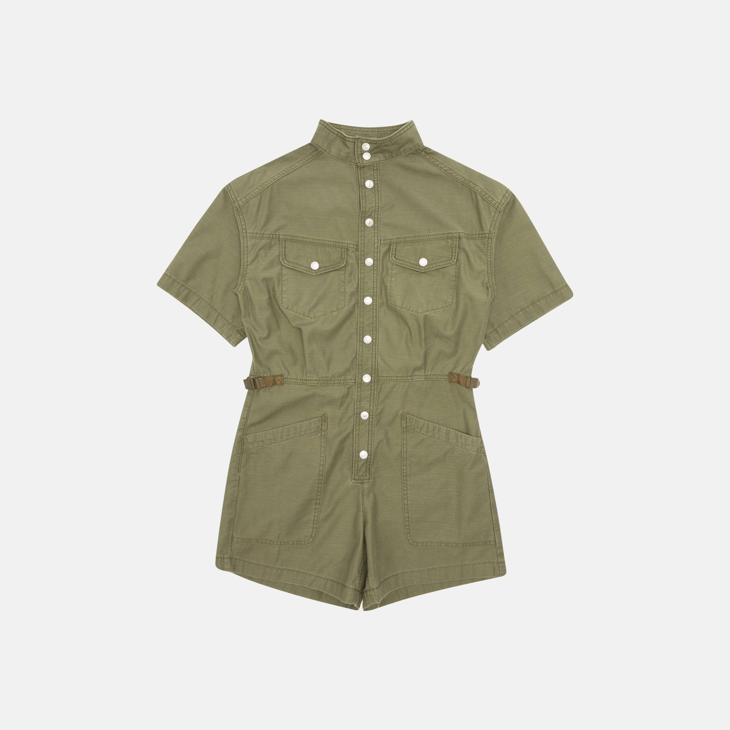 Nuit Olive - Levis - Women's Short-Sleeve Surplus Playsuit - 2