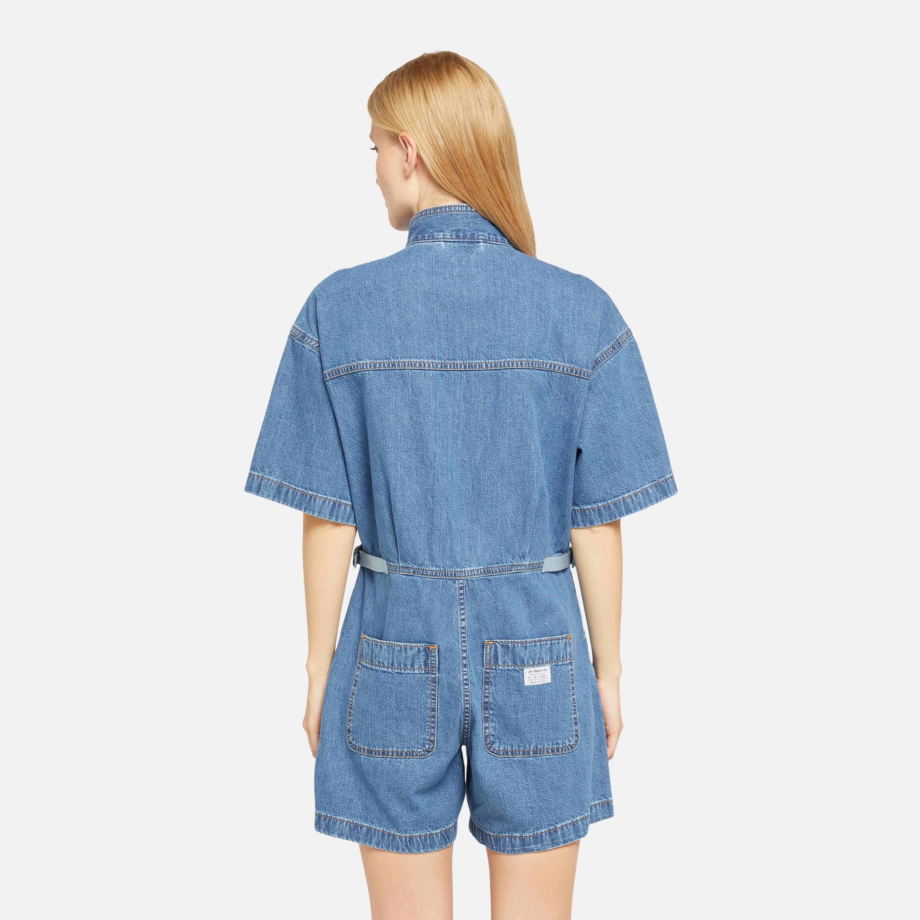 Broma Azul - Levis - Women's Short-Sleeve Surplus Playsuit - 2