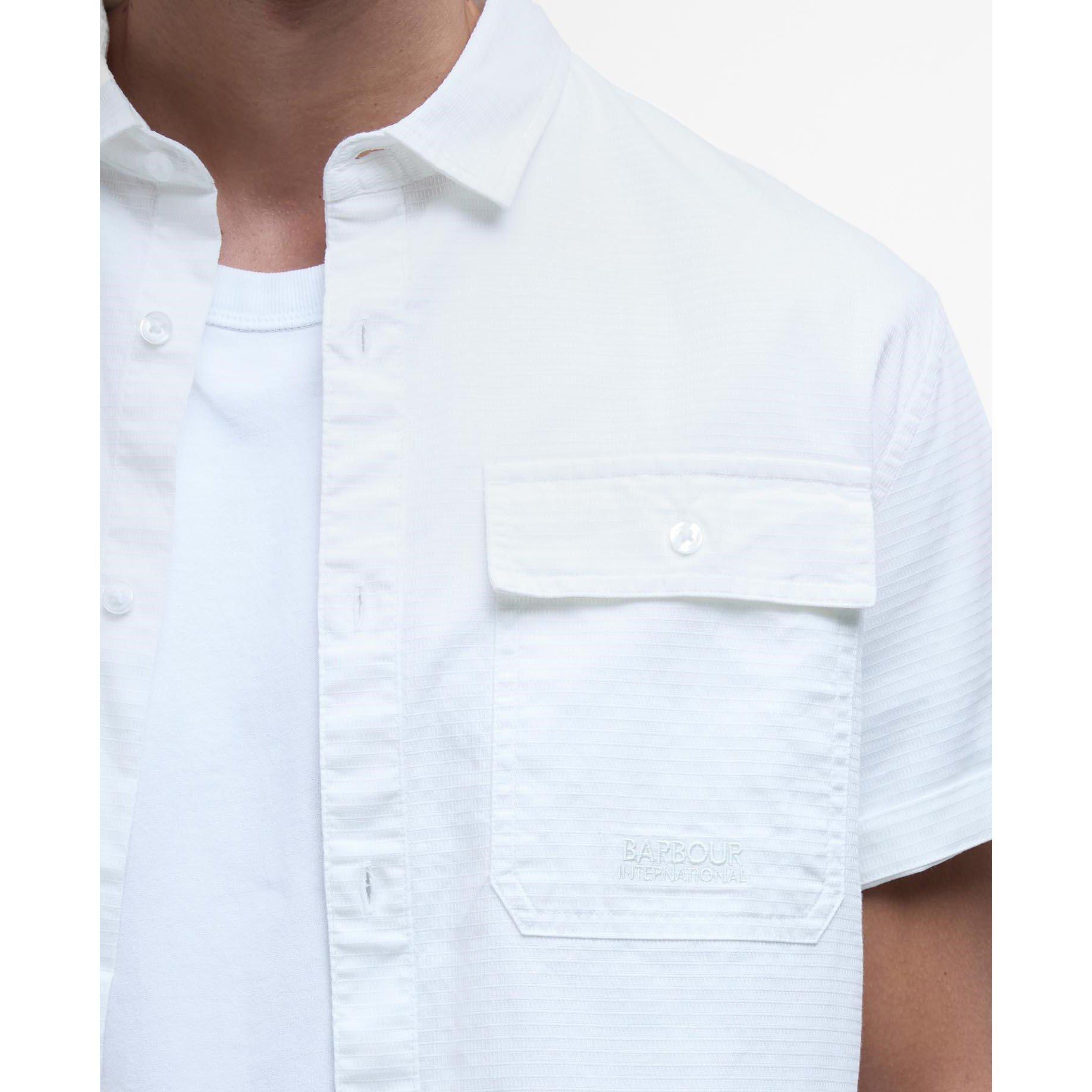 Whisper White - Barbour International - Joshua Textured Short Sleeve Shirt - 5
