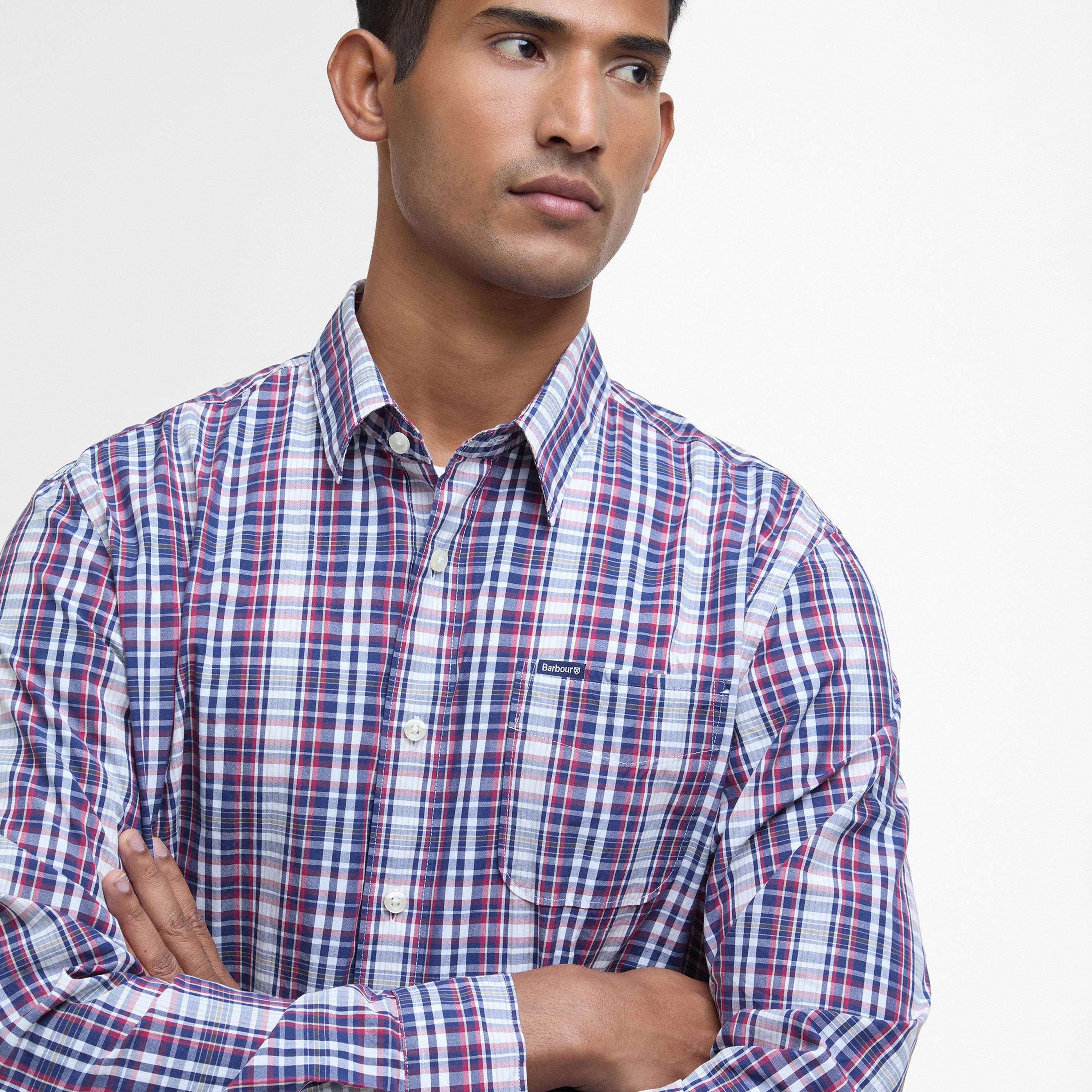 Navy - Barbour - Check Linford Shirt - 4