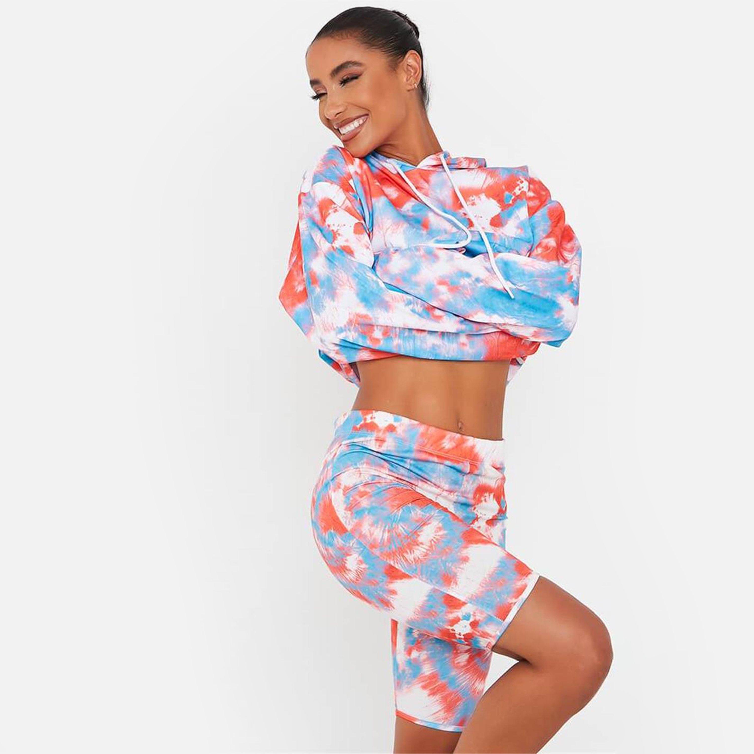 Rød - I Saw It First - ISAWITFIRST Tie Dye Cycling Shorts - 1