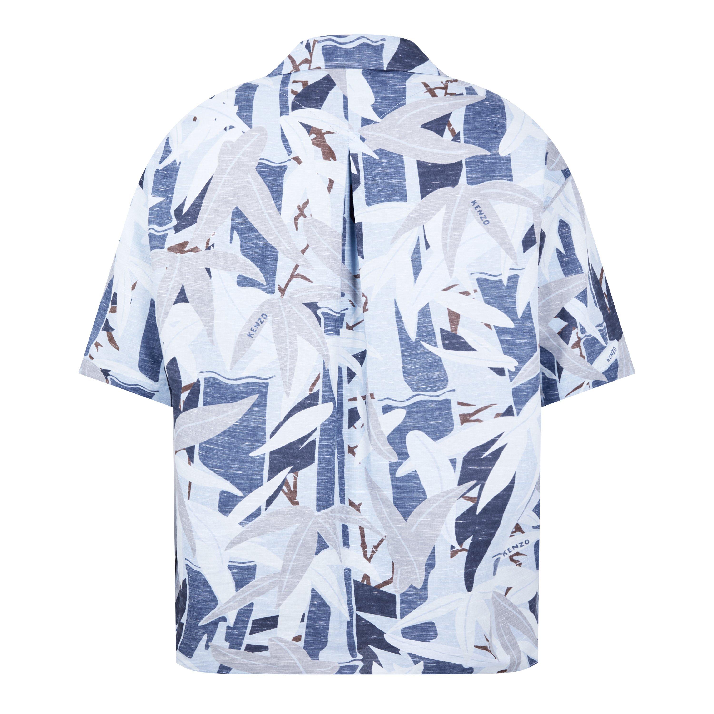 Blue - Kenzo - Men's Hawaiian Short-Sleeve Patterned Shirt - 2