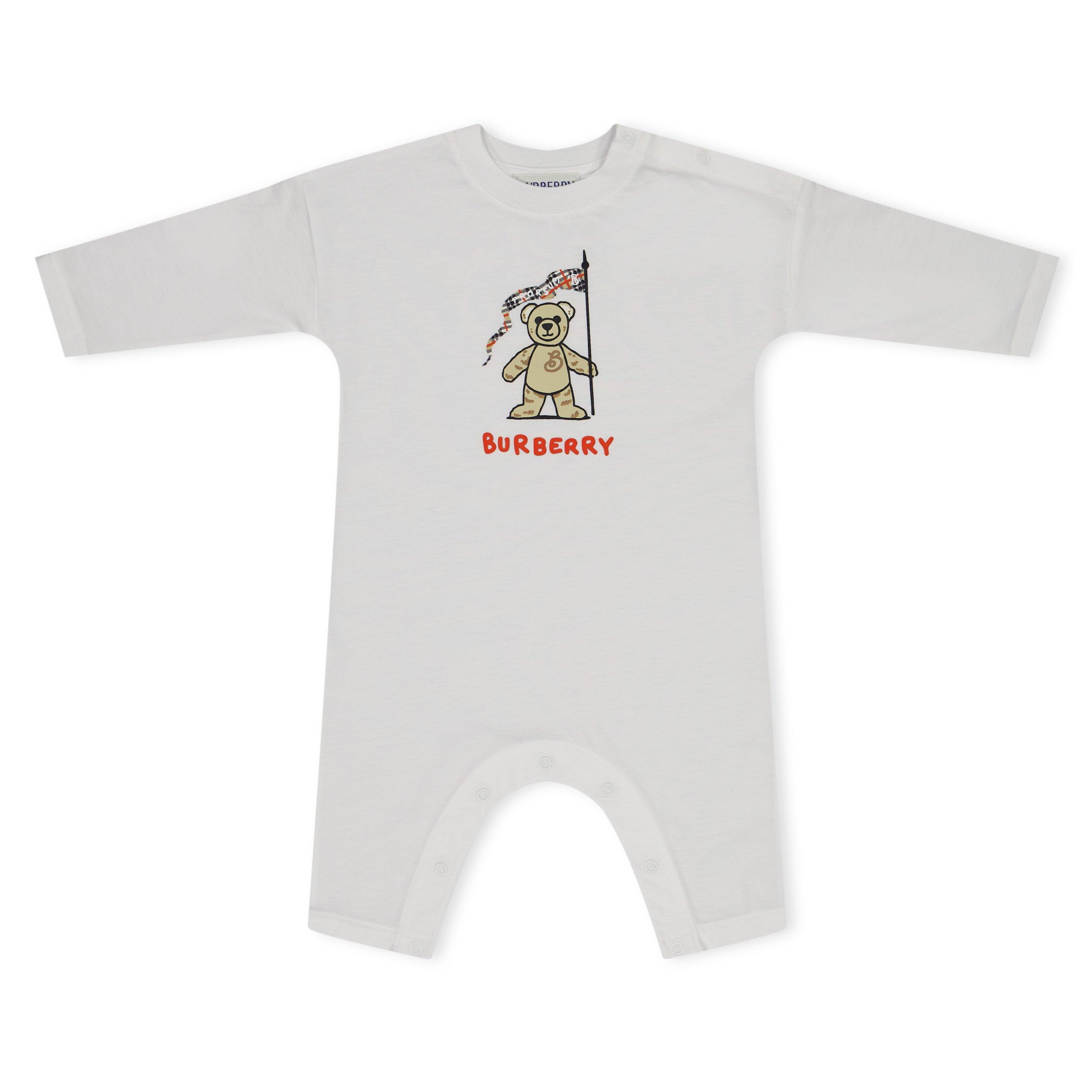 White A1464 - Burberry - Thomas Bear Babygrow Set Babies - 2