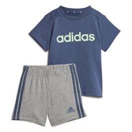 adidas linear logo graphic and shorts set  Babies