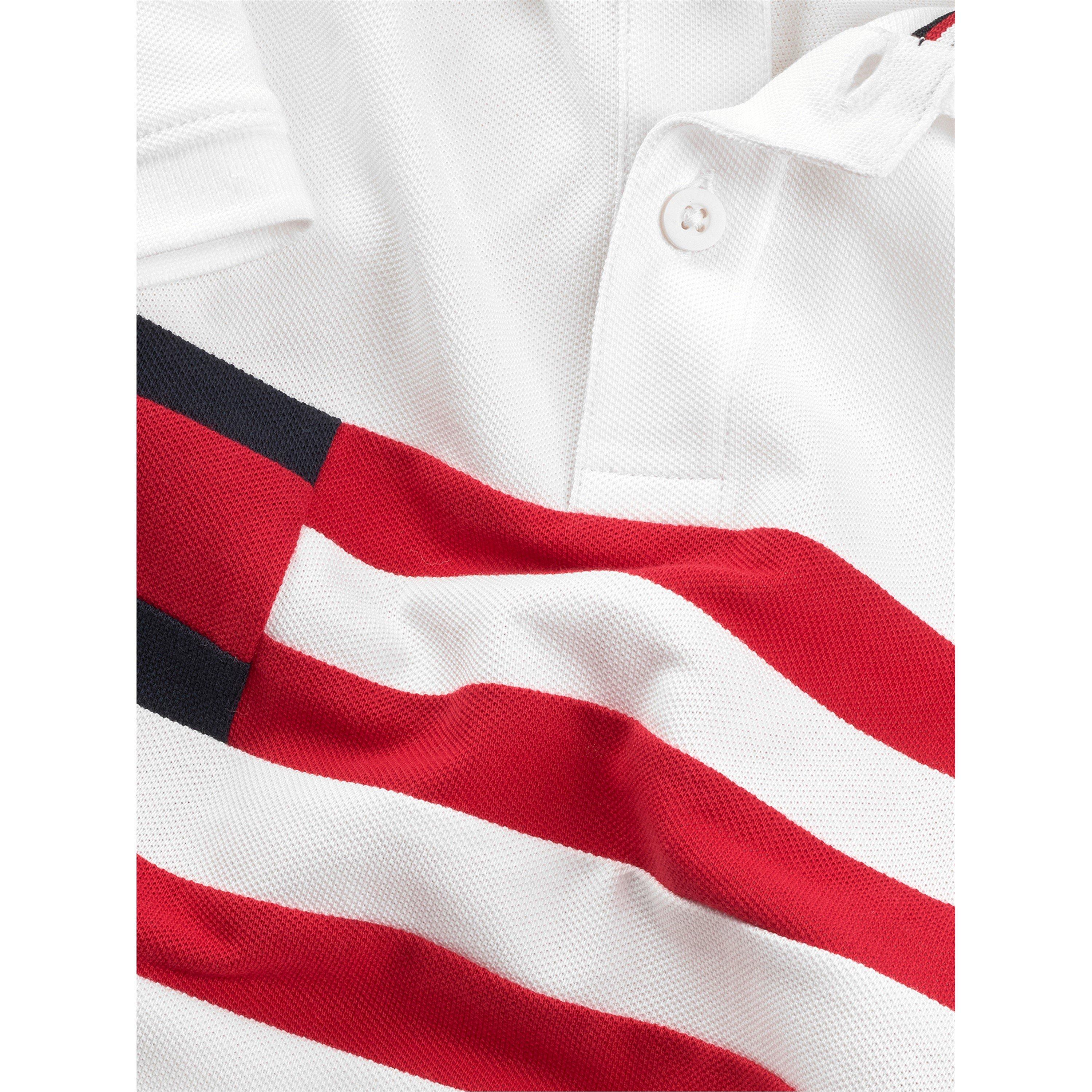 Weiß YAF - Tommy Hilfiger - Kids' Flag Colour Block Short-Sleeve Polo Shirt - 5