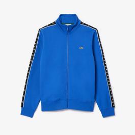 Lacoste Logo Stripe Zip-Up Sweatshirt