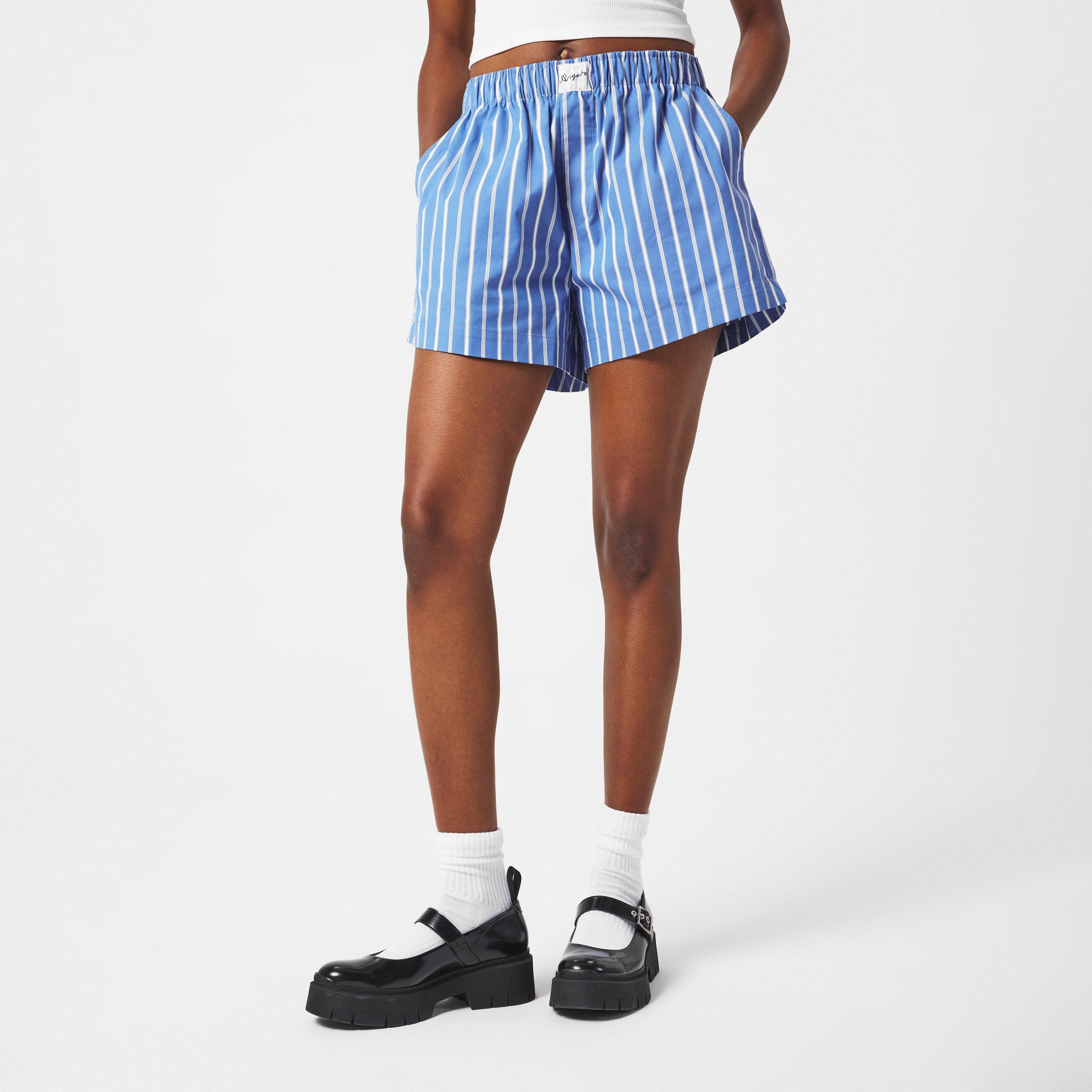 Blue/White - Axel Arigato - Women's Woven Tracksuit Shorts - 3