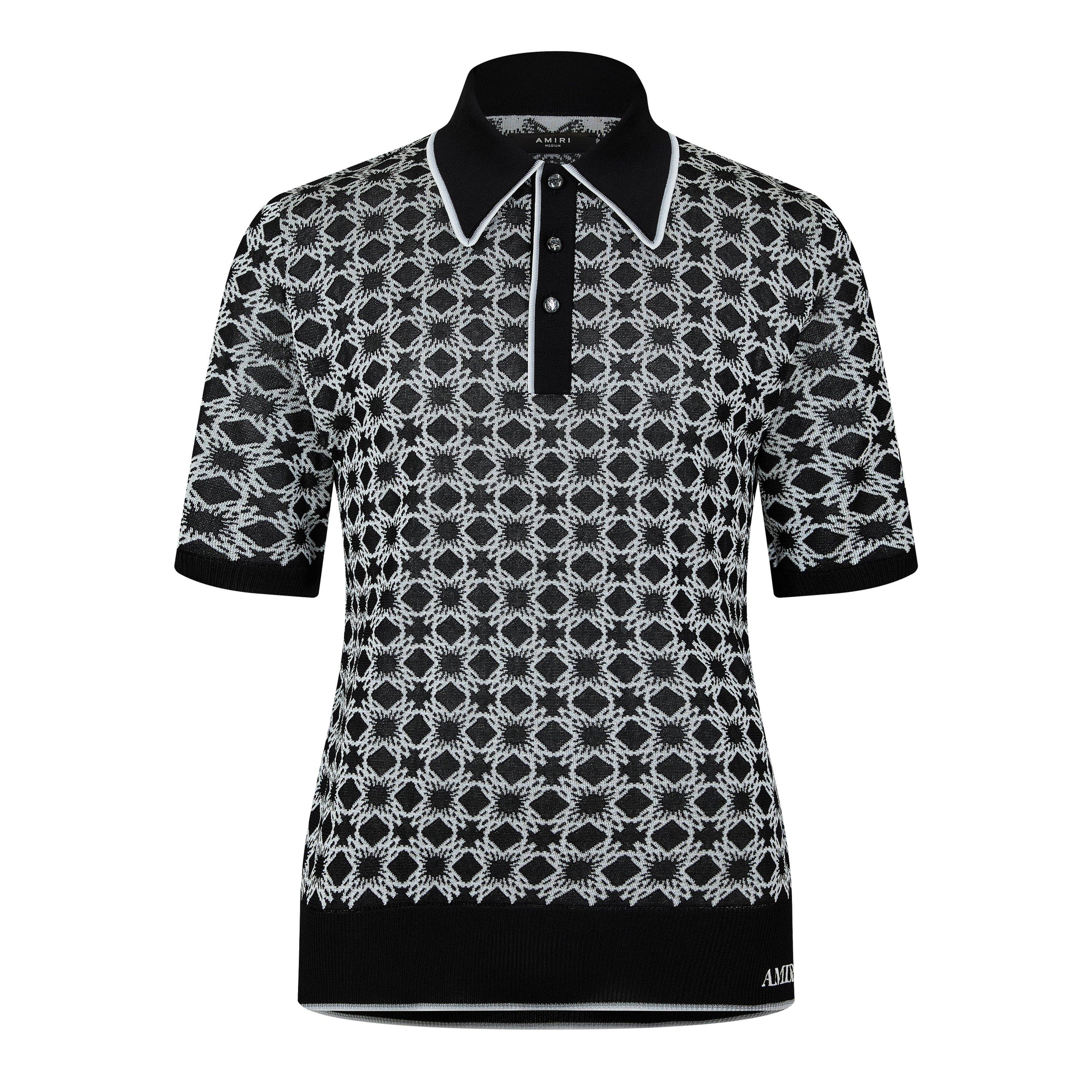 Black - Amiri - Men's Short-Sleeve Polo Shirt - 5