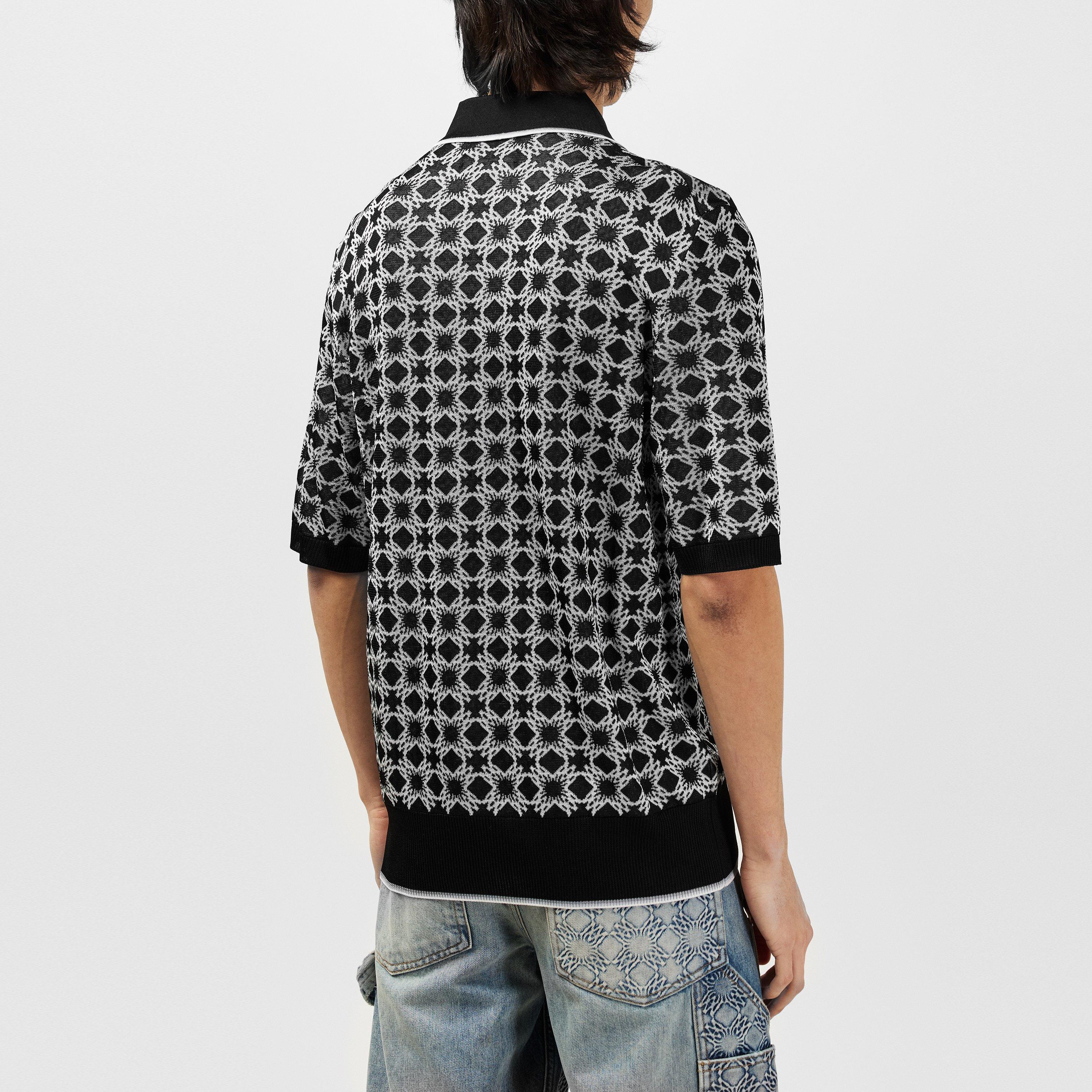 Black - Amiri - Men's Short-Sleeve Polo Shirt - 3