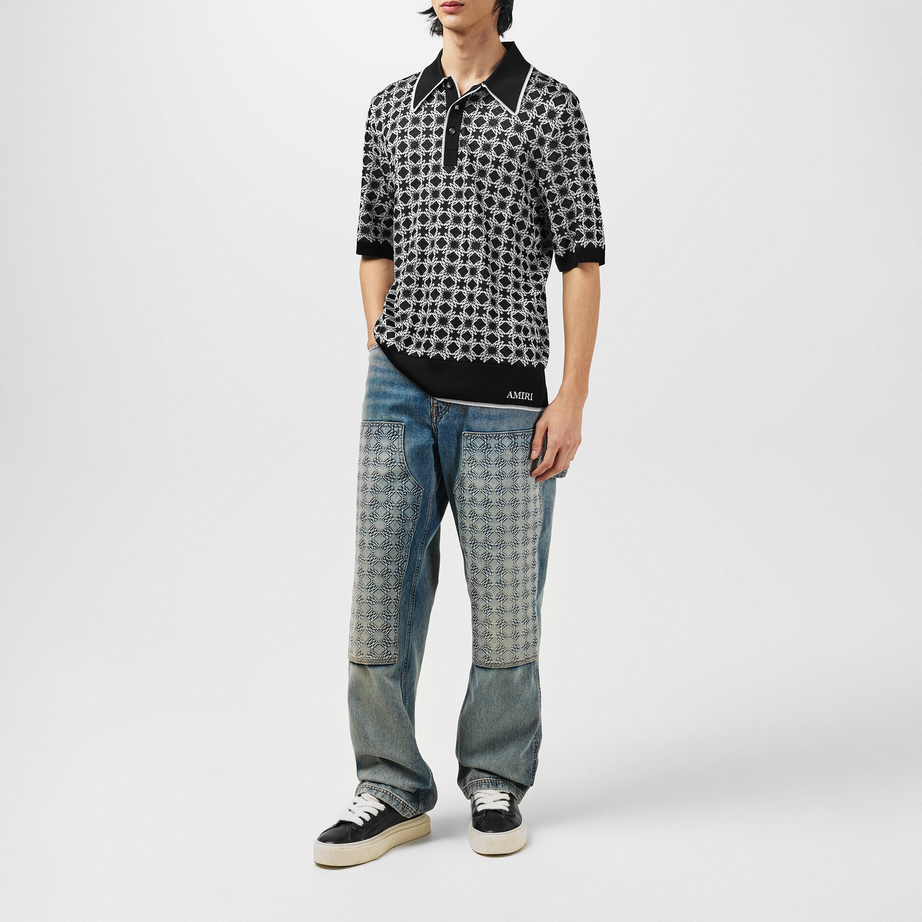 Black - Amiri - Men's Short-Sleeve Polo Shirt - 4