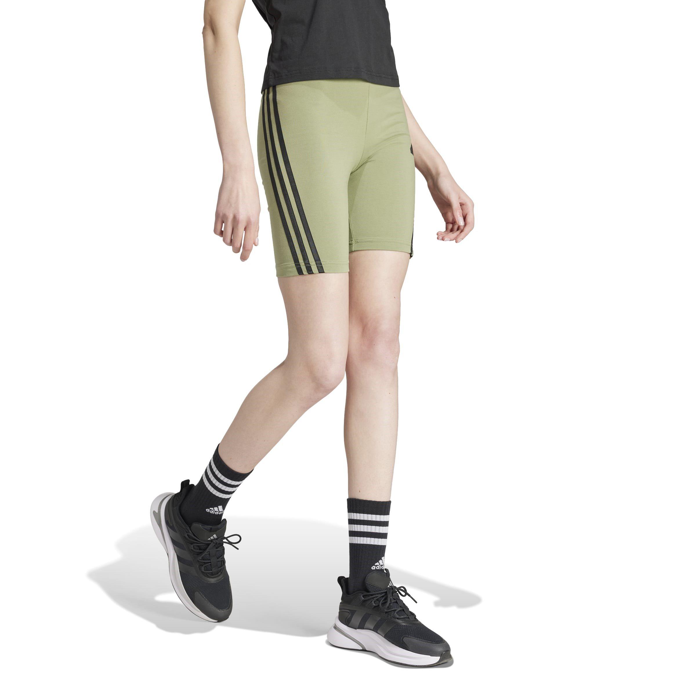 Zeltgrün - adidas - Future Icons 3-Stripes Cycling Shorts Womens - 4