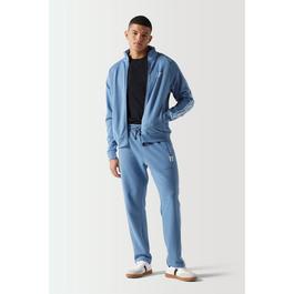 11 Degrees Retro Taped Full Zip Sweat Top - Elemental Blue