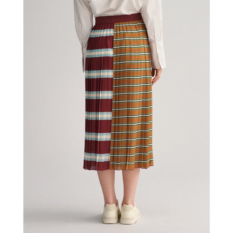 604 Rouge Replumé - Gant - Striped Pleated Skirt - 3