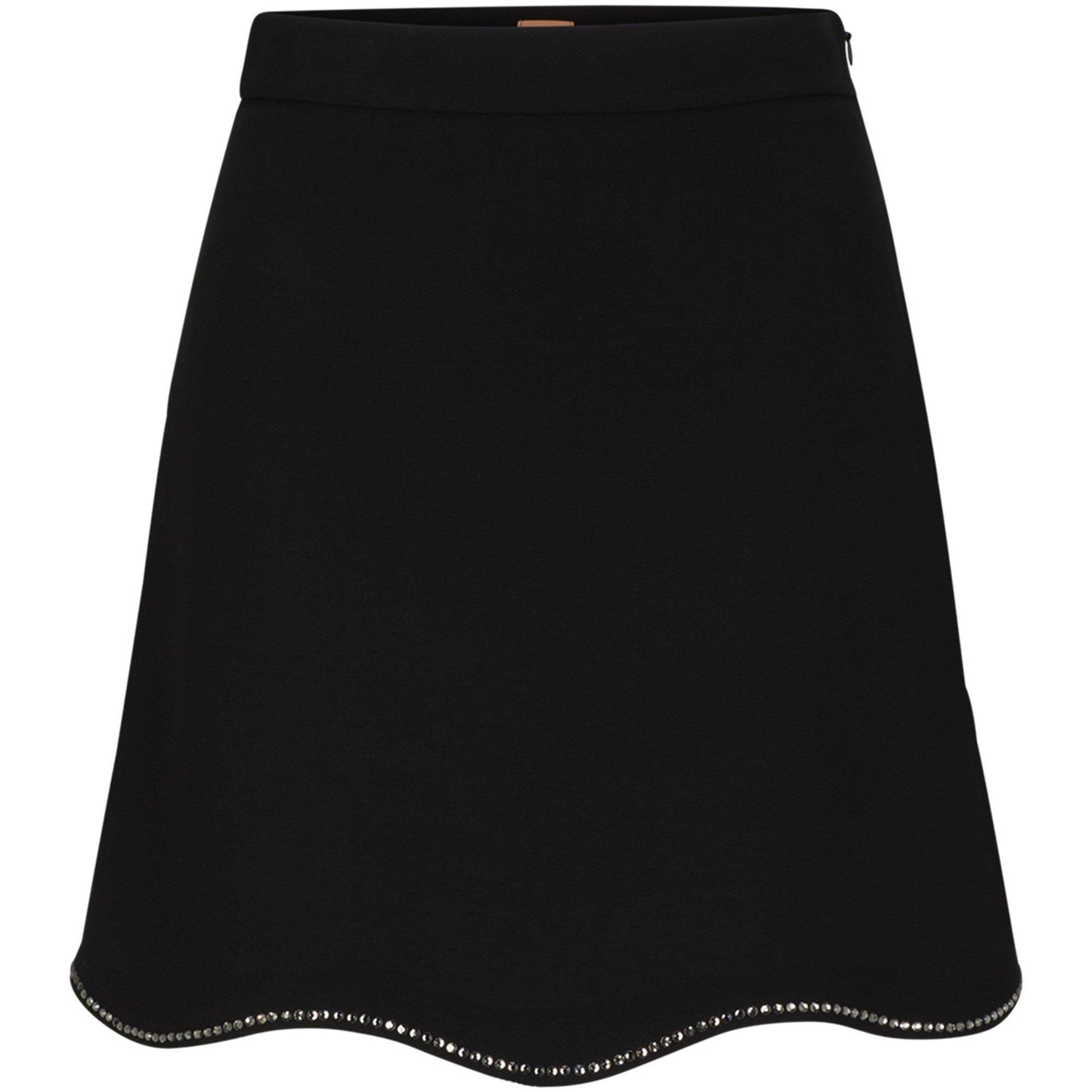 Boss Women's Varewa Mini Skirt A-Line With Rhinestones - Black 001 - 18 (XXXL)