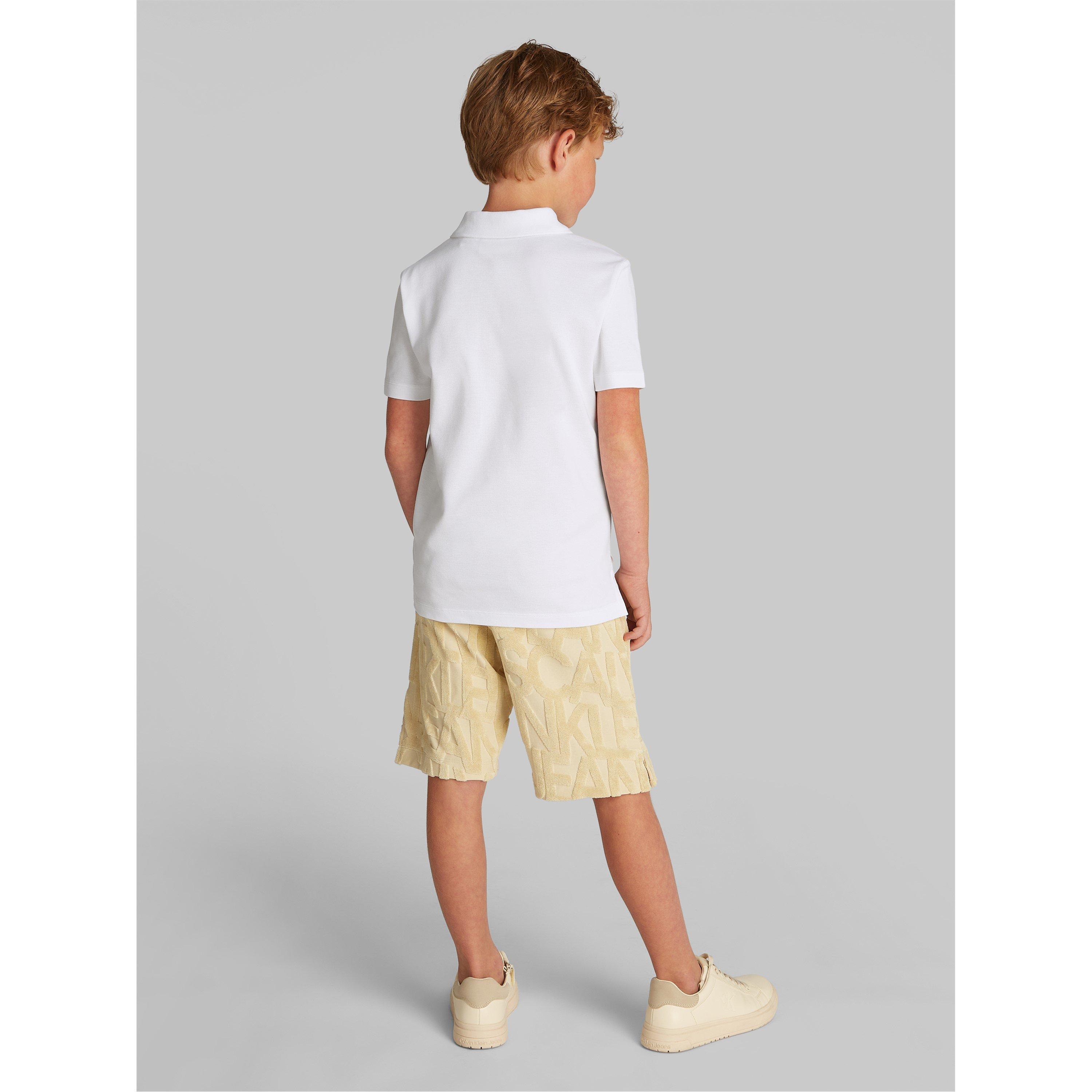 White YAF - Calvin Klein Jeans - Kids' Essential Short-Sleeve Polo Shirt - 2
