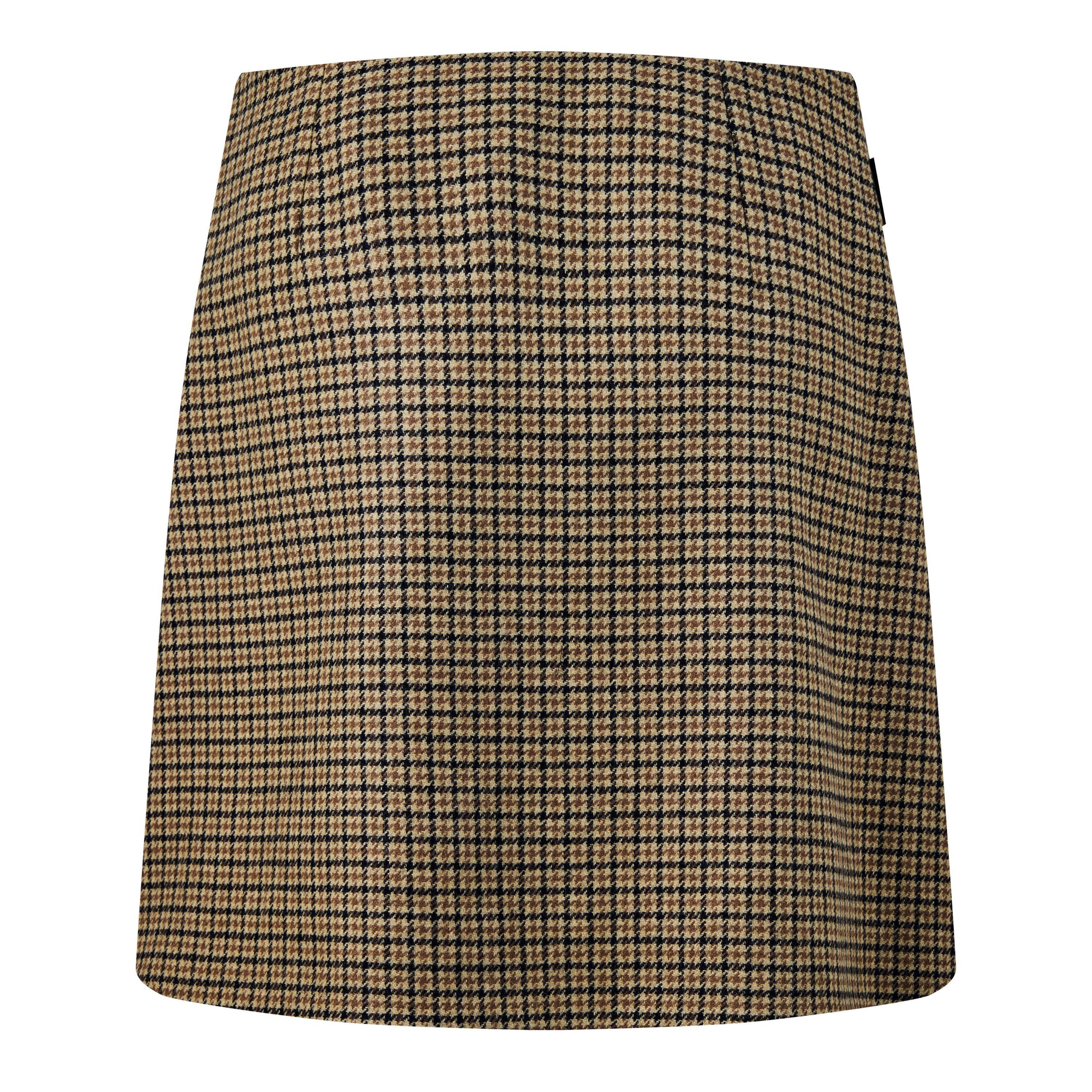 Beige F22 - Moncler - Check Wool Blend Miniskirt - 6