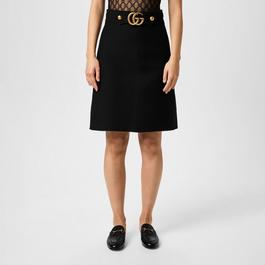Gucci A-Line Gg Skirt