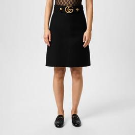 Gucci A Line Gg Skirt