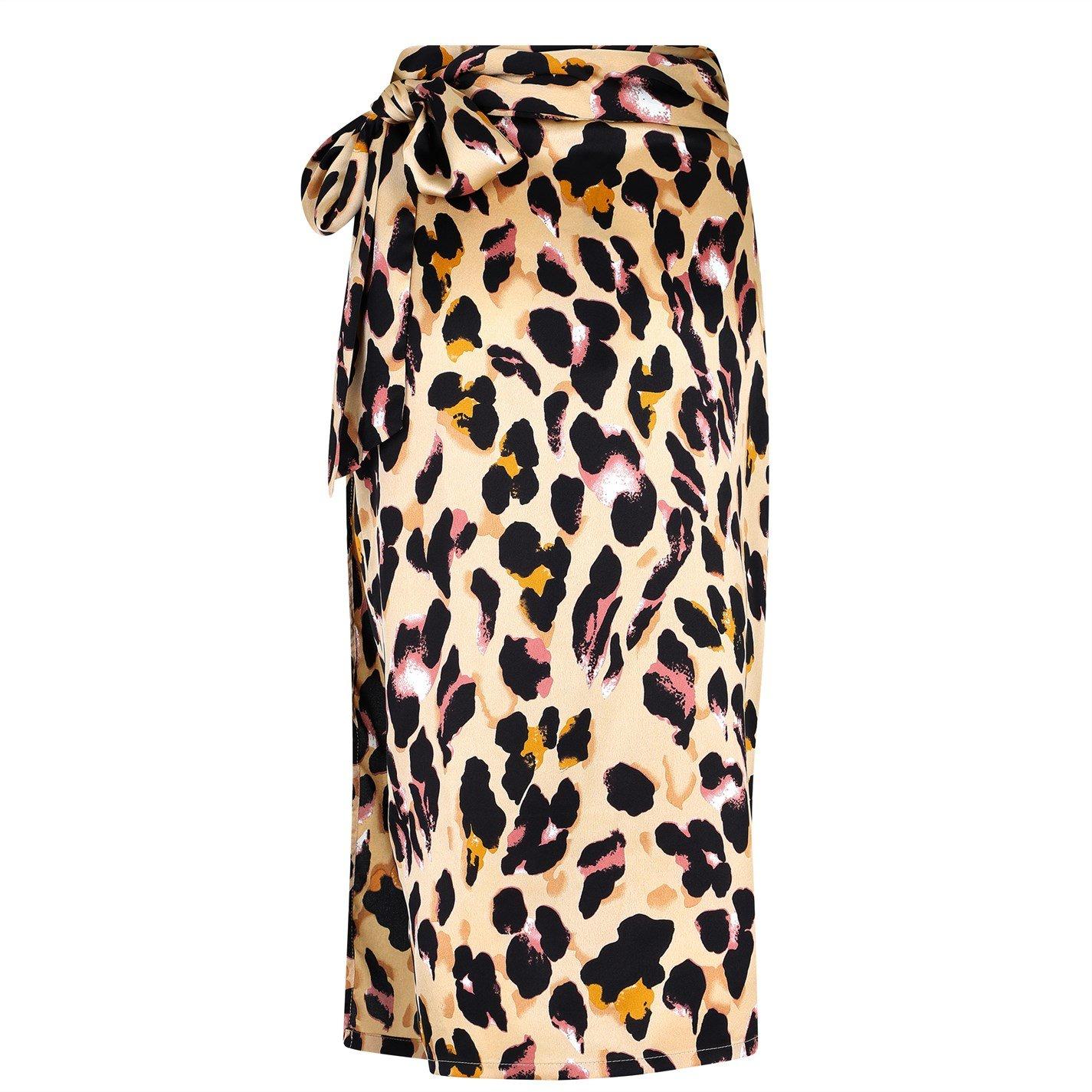 Never Fully Dressed Jaspre Wrap Skirt - Leopard - M