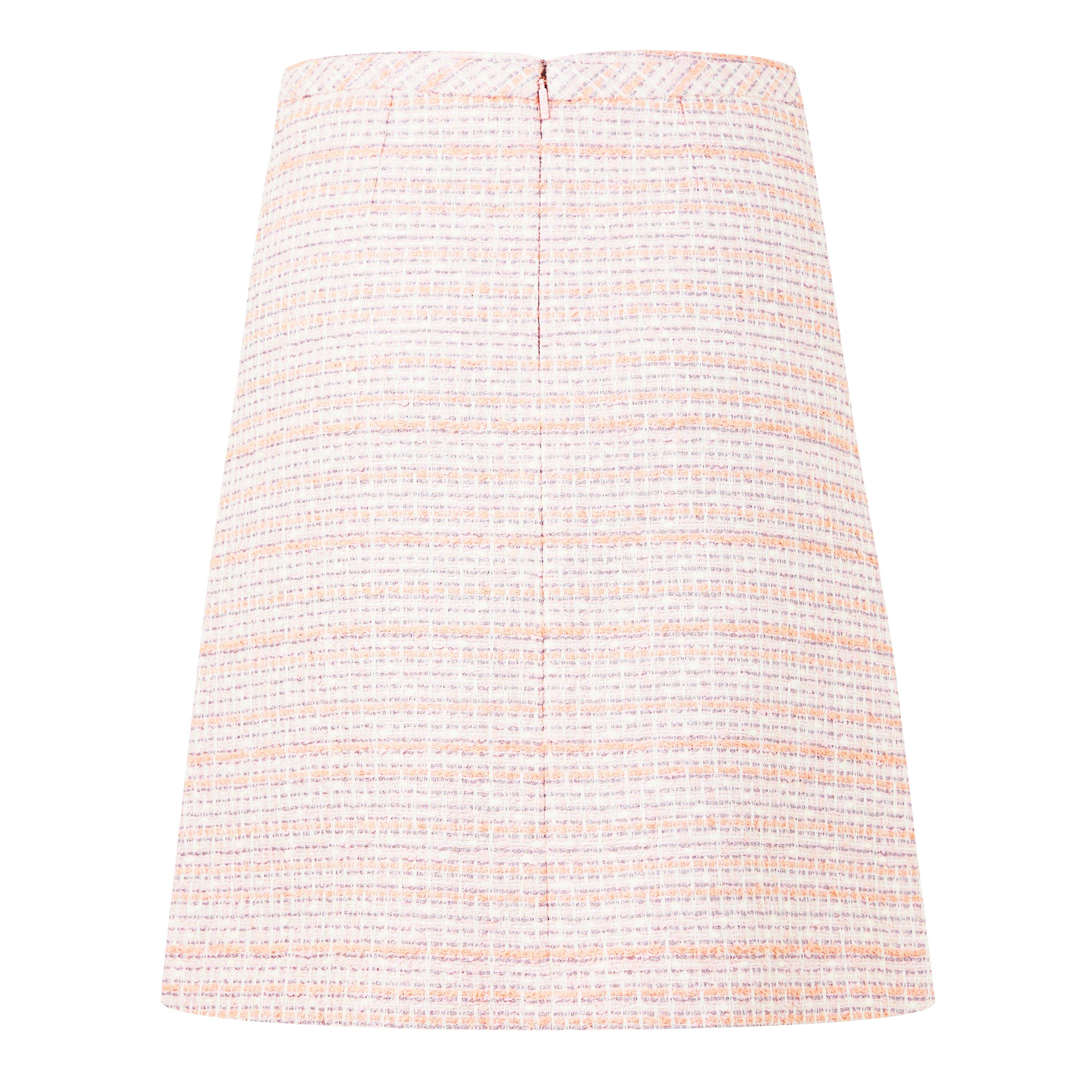 Dsty Rose/Ivory - Versace - A-Line Tweed Mini Skirt - 6