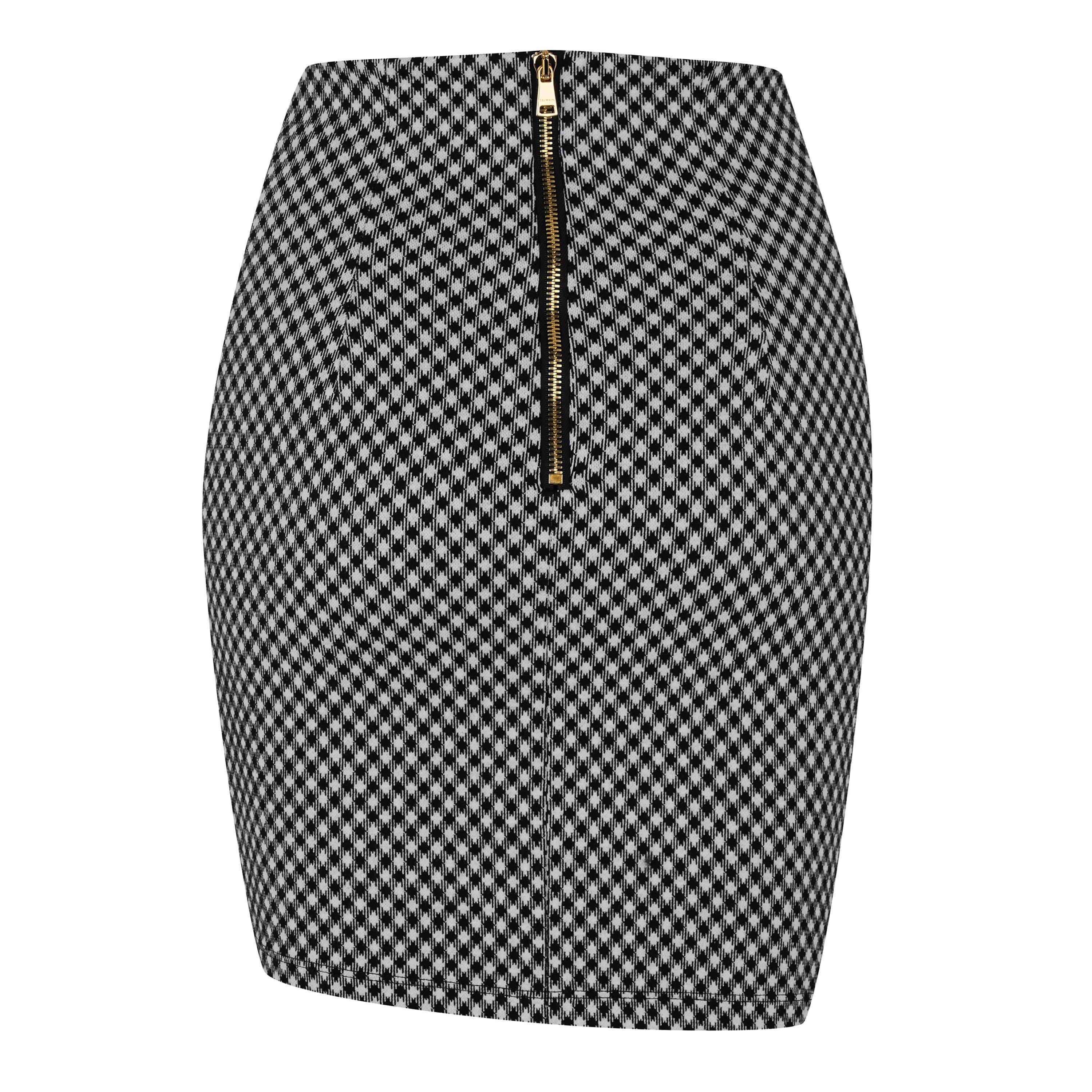 NOIR/BLANC - Balmain - Ruched Crosshatch Midi Skirt - 7