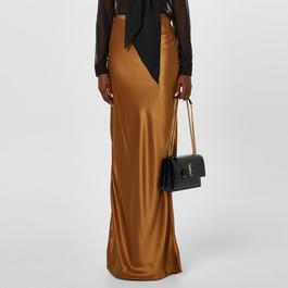 Saint Laurent Satin Maxi Skirt