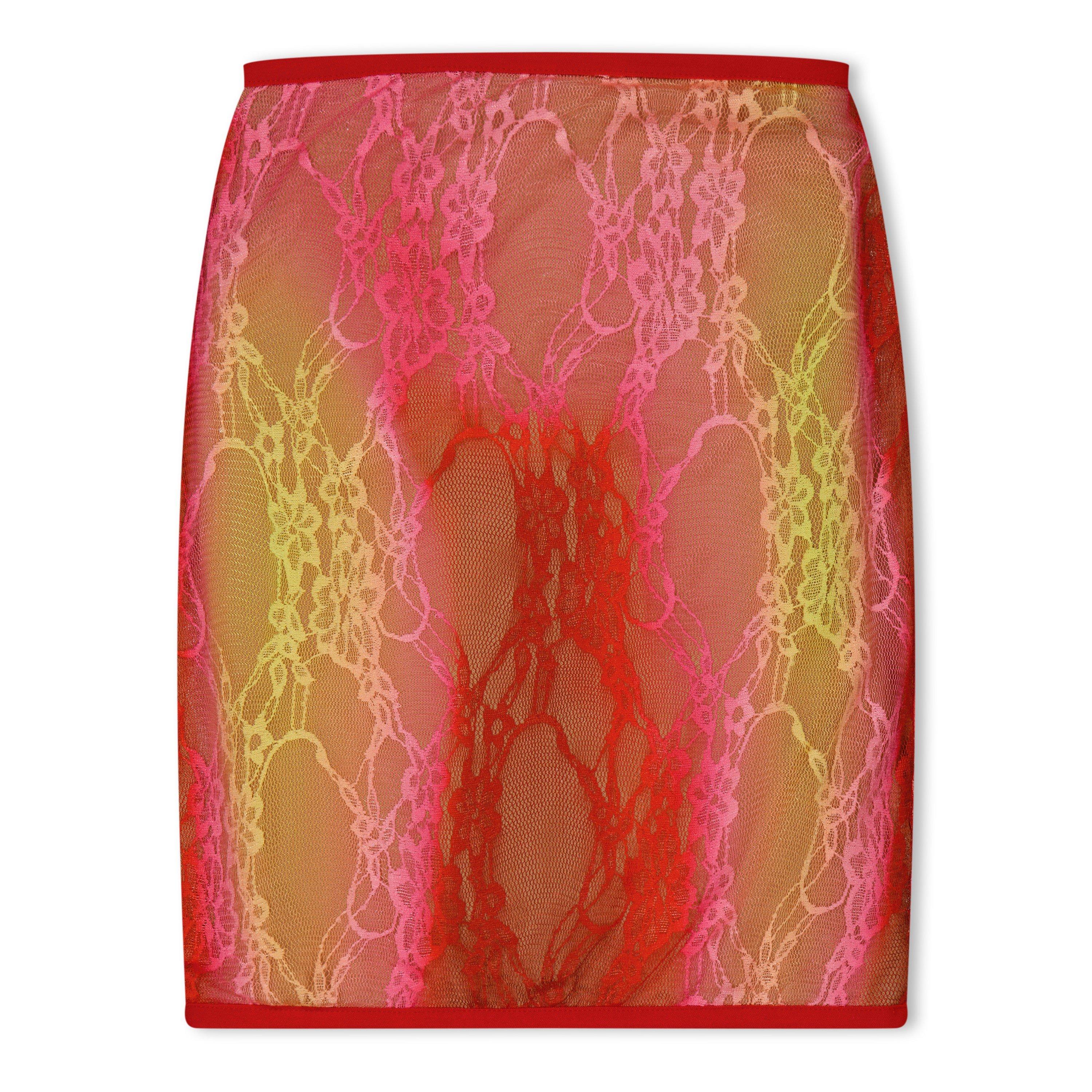 Red Pink - Sinead Gorey - Women's Lace Mesh Mini Skirt - 1
