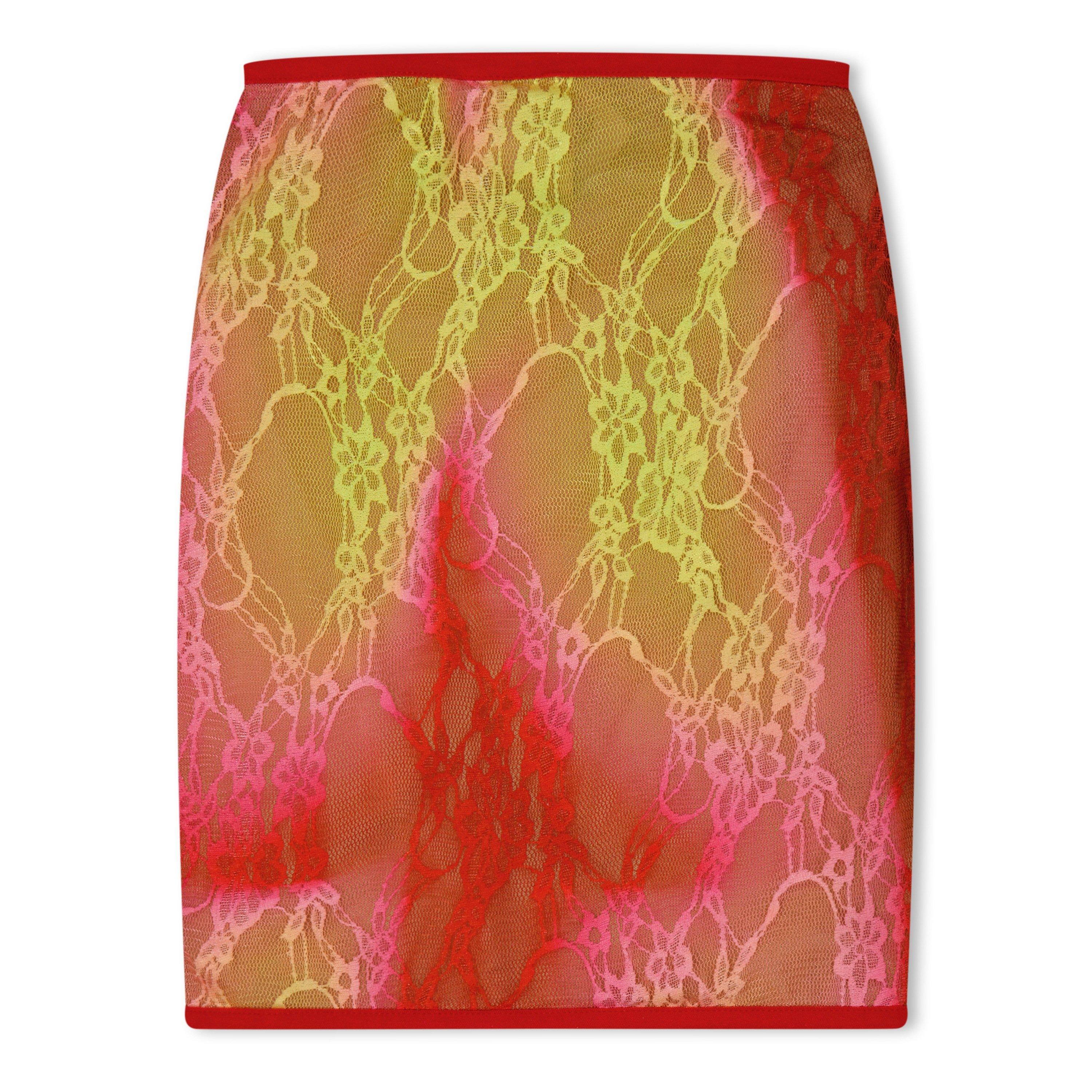 Red Pink - Sinead Gorey - Women's Lace Curve Enhancing Mesh Mini Skirts - 2