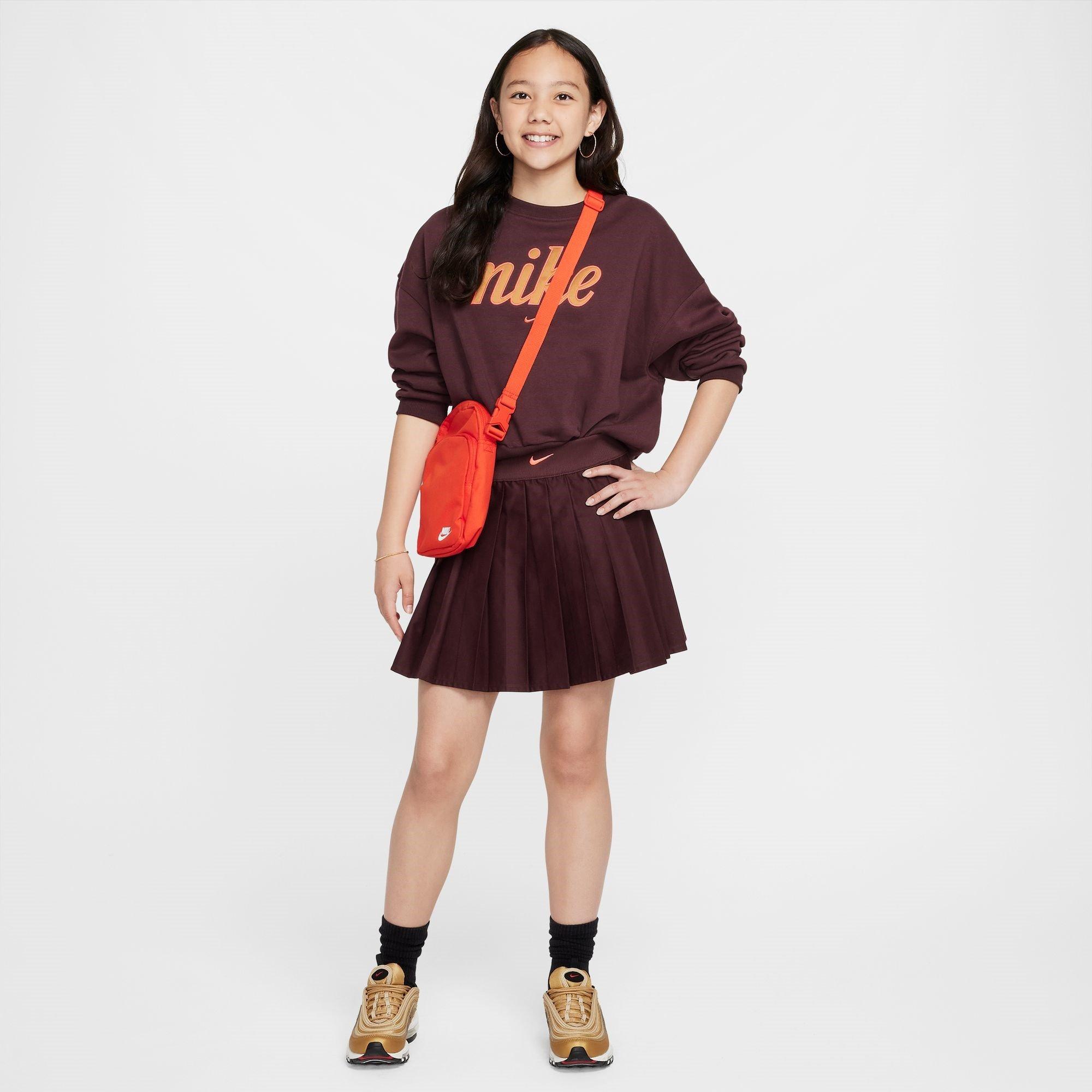 Burgundy/Punch - Nike - Sportswear Junior Girls Pleated Skirt - 5