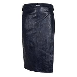 Bottega Veneta Belted Leather Skirt