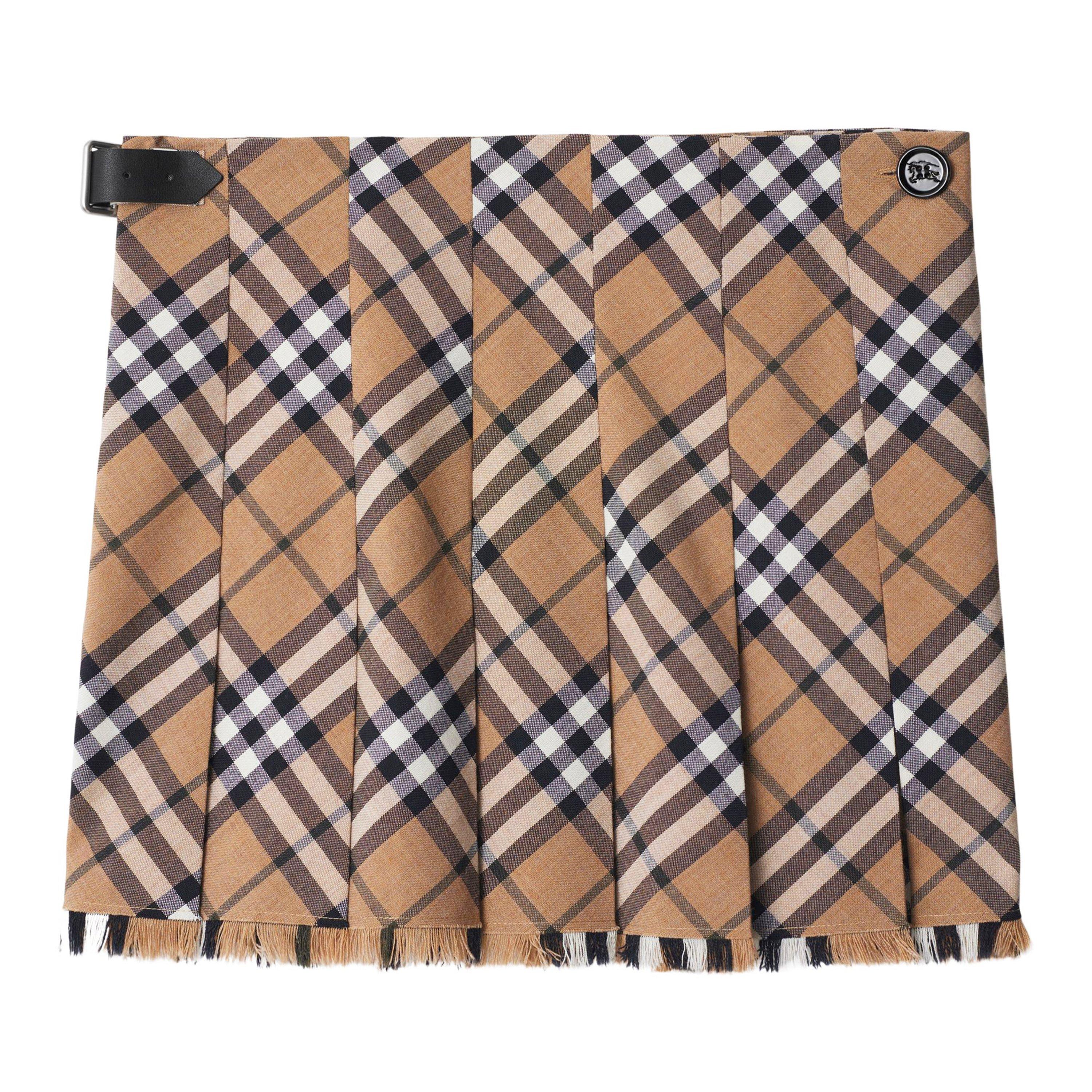 Linden - Burberry - Check Wool Blend Mini Kilt - 8