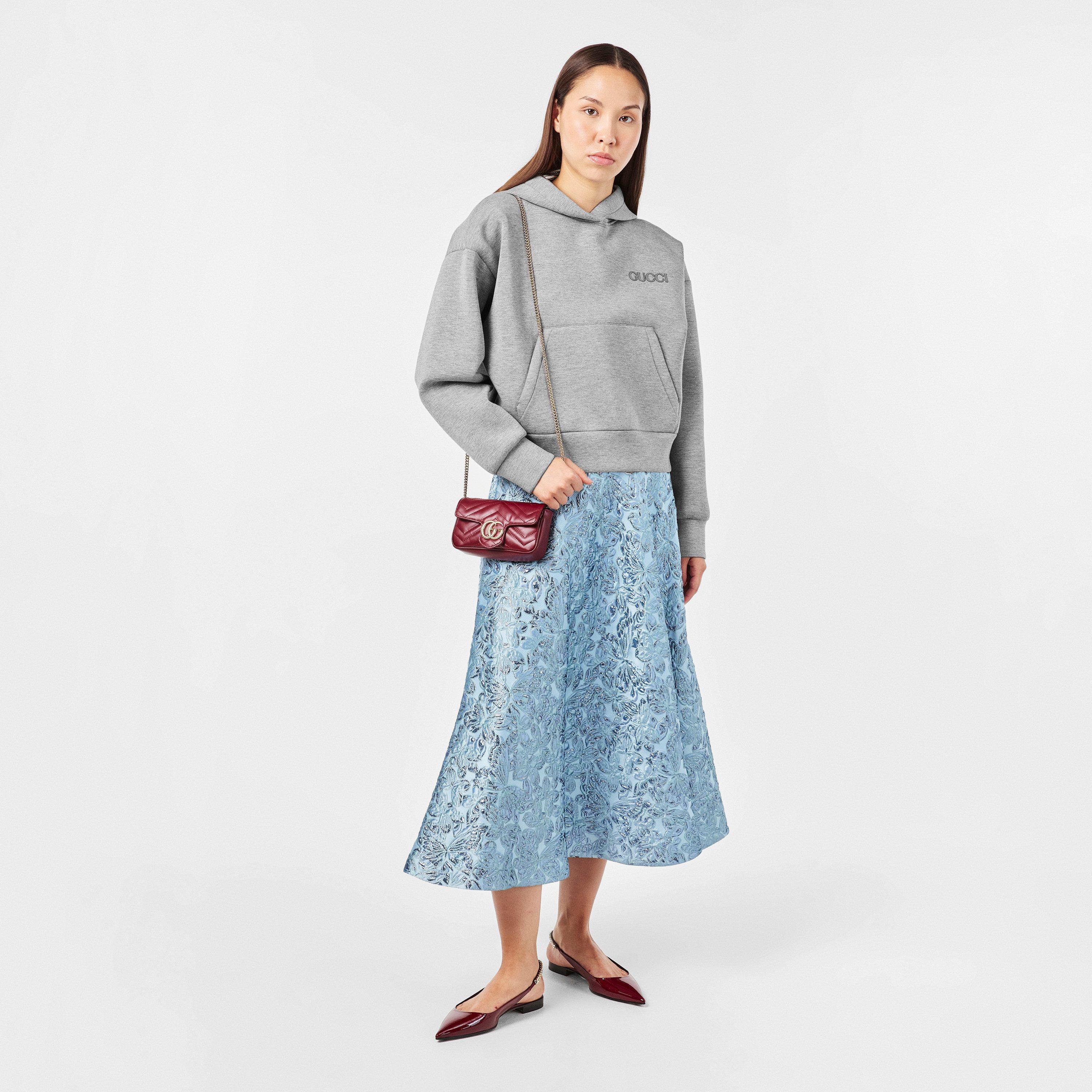 Glossy Sky - Gucci - Lamé Butterflies Brocade Skirt. - 6