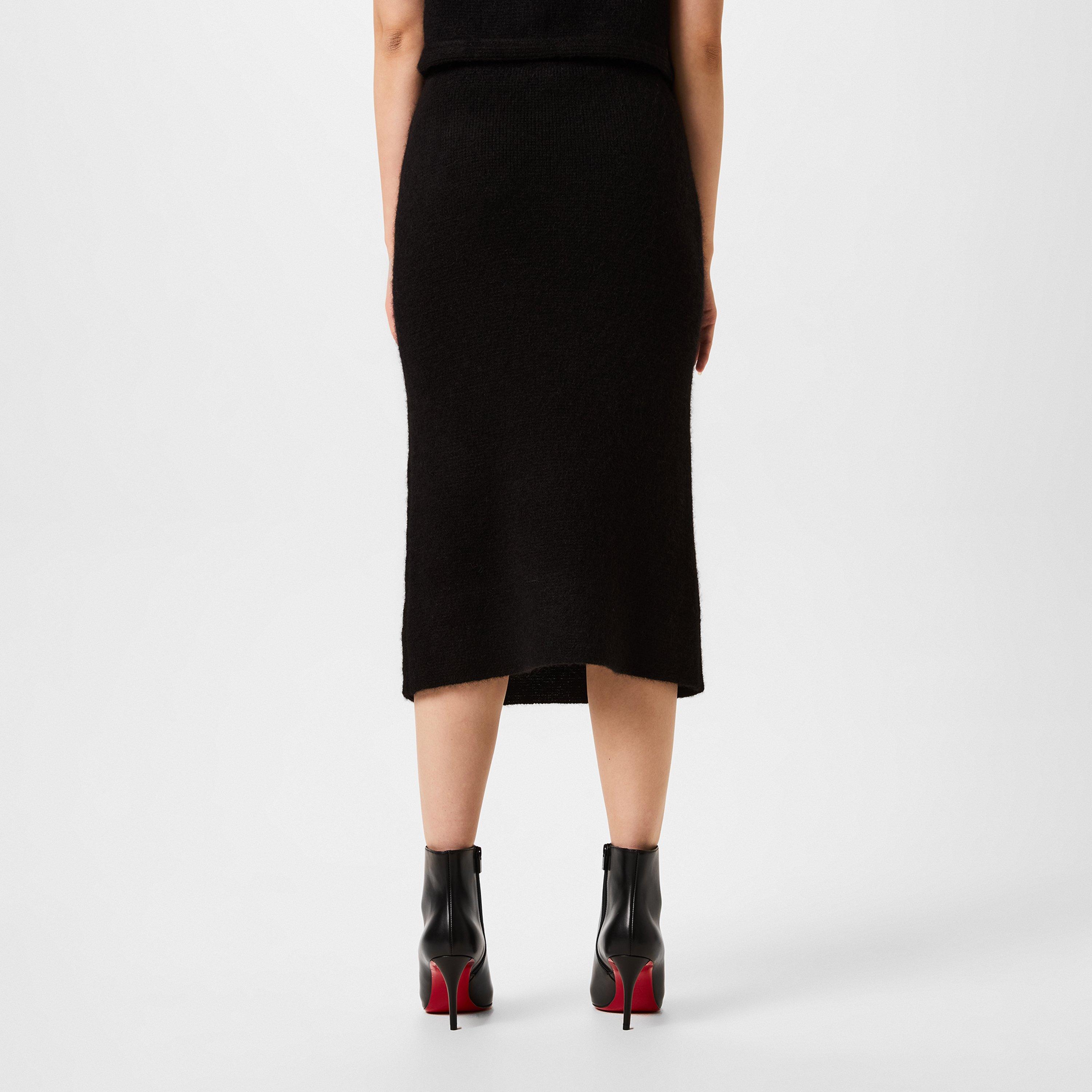 Black - Alessandra Rich - Knit Midi Skirt - 3