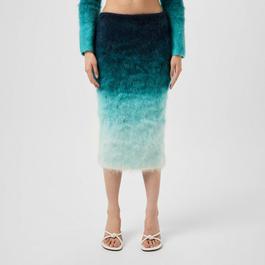 Casablanca Gradient Mohair Skirt