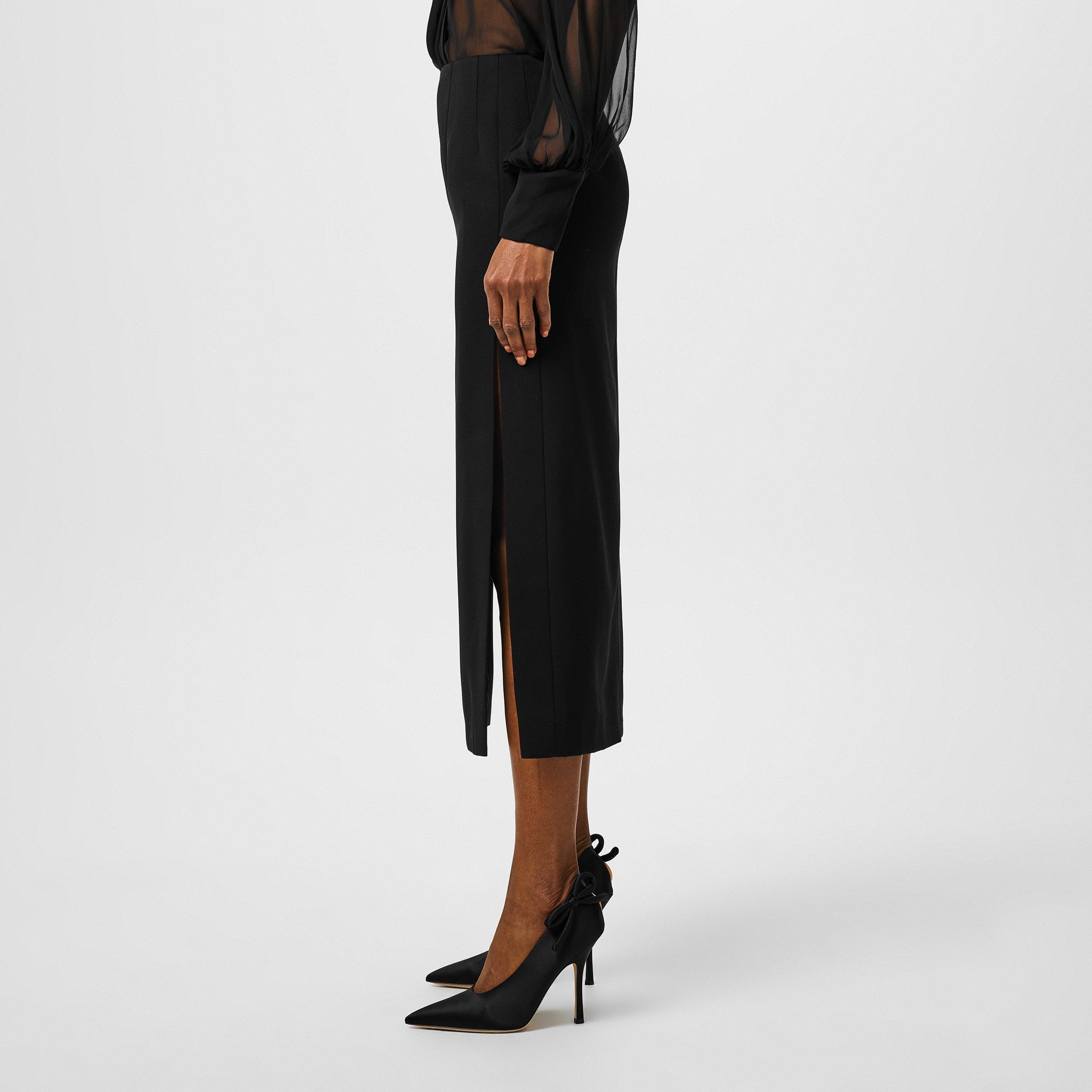 Black - Valentino - Midi Skirt - 2