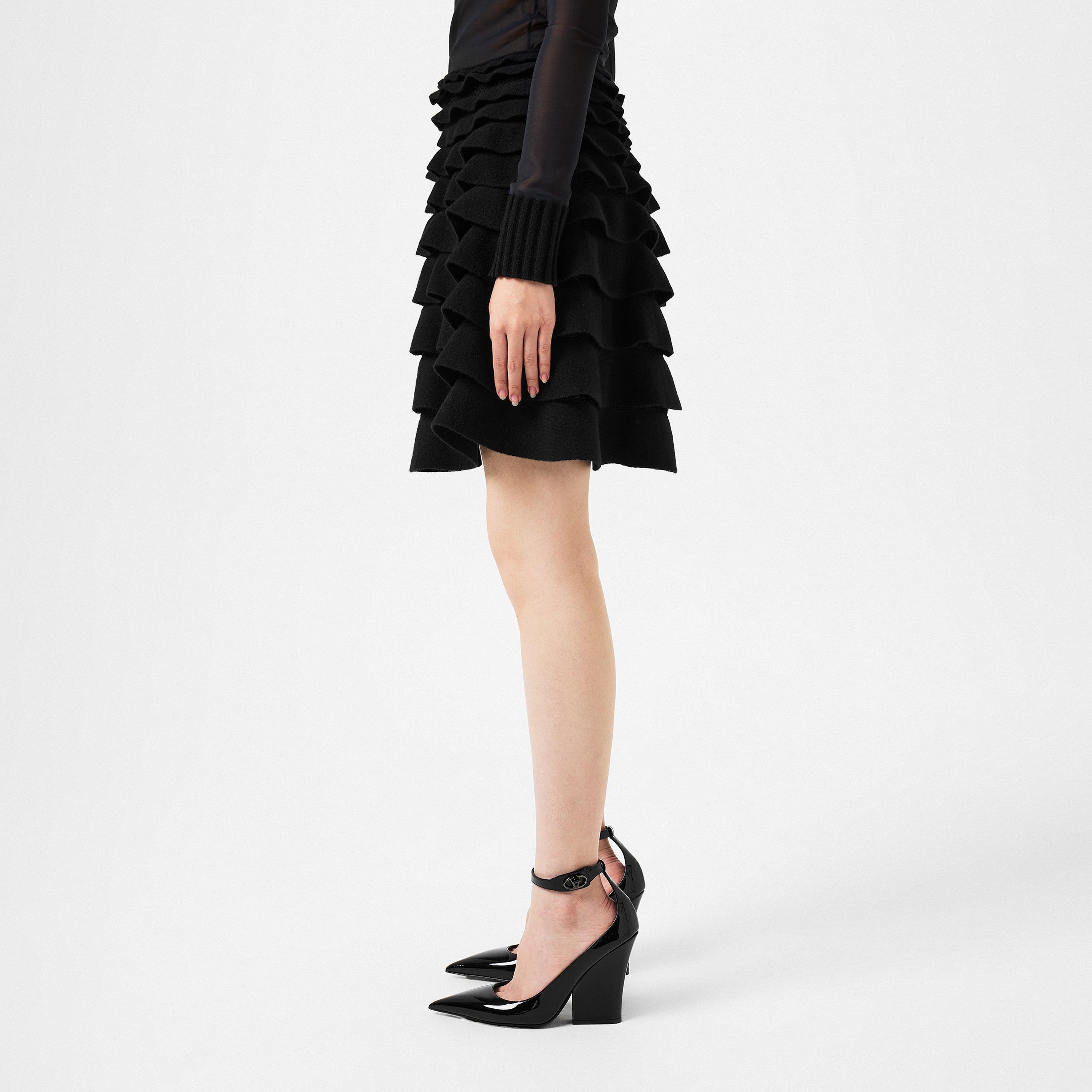 Black - Valentino - Short Knit Skirt - 2