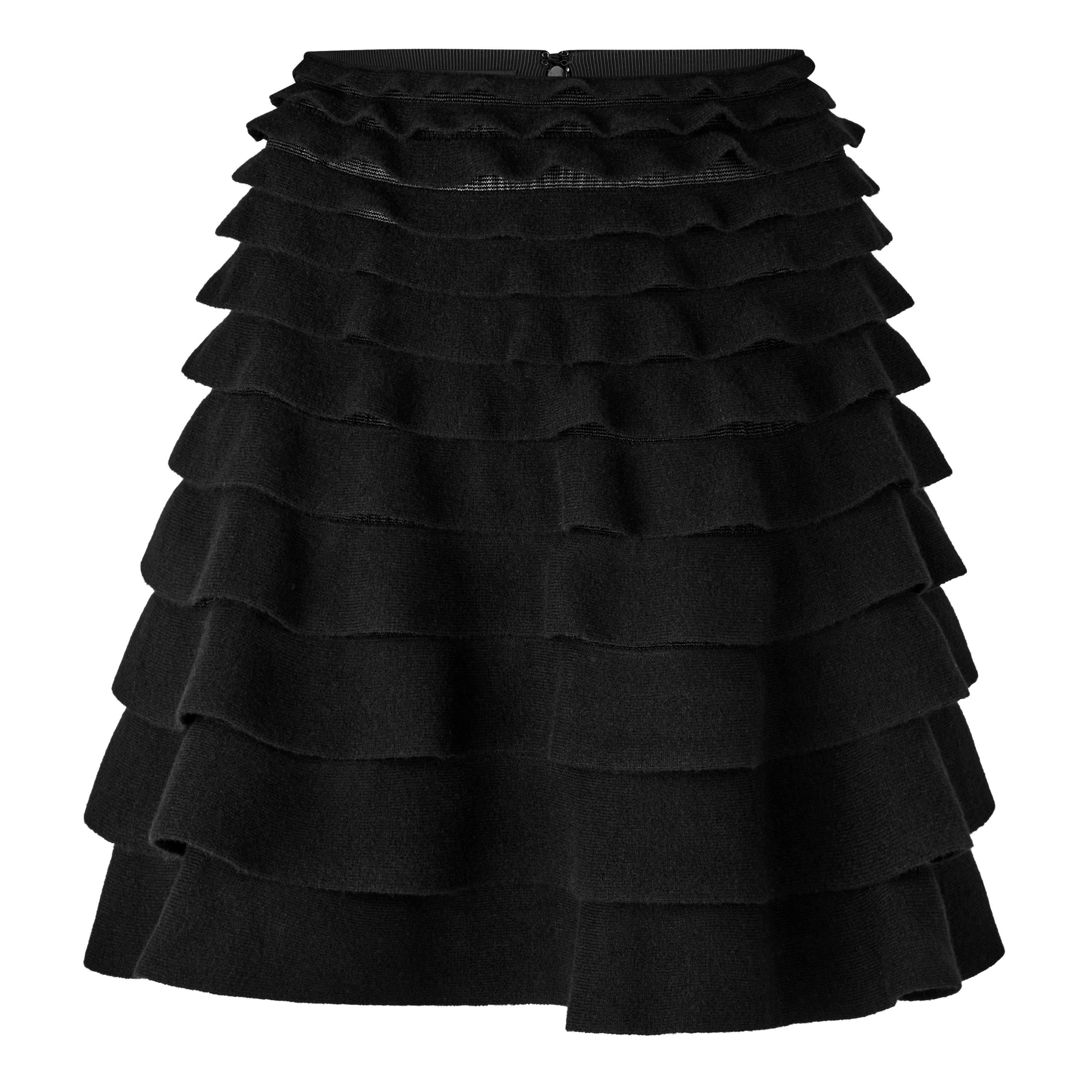 Black - Valentino - Short Knit Skirt - 5
