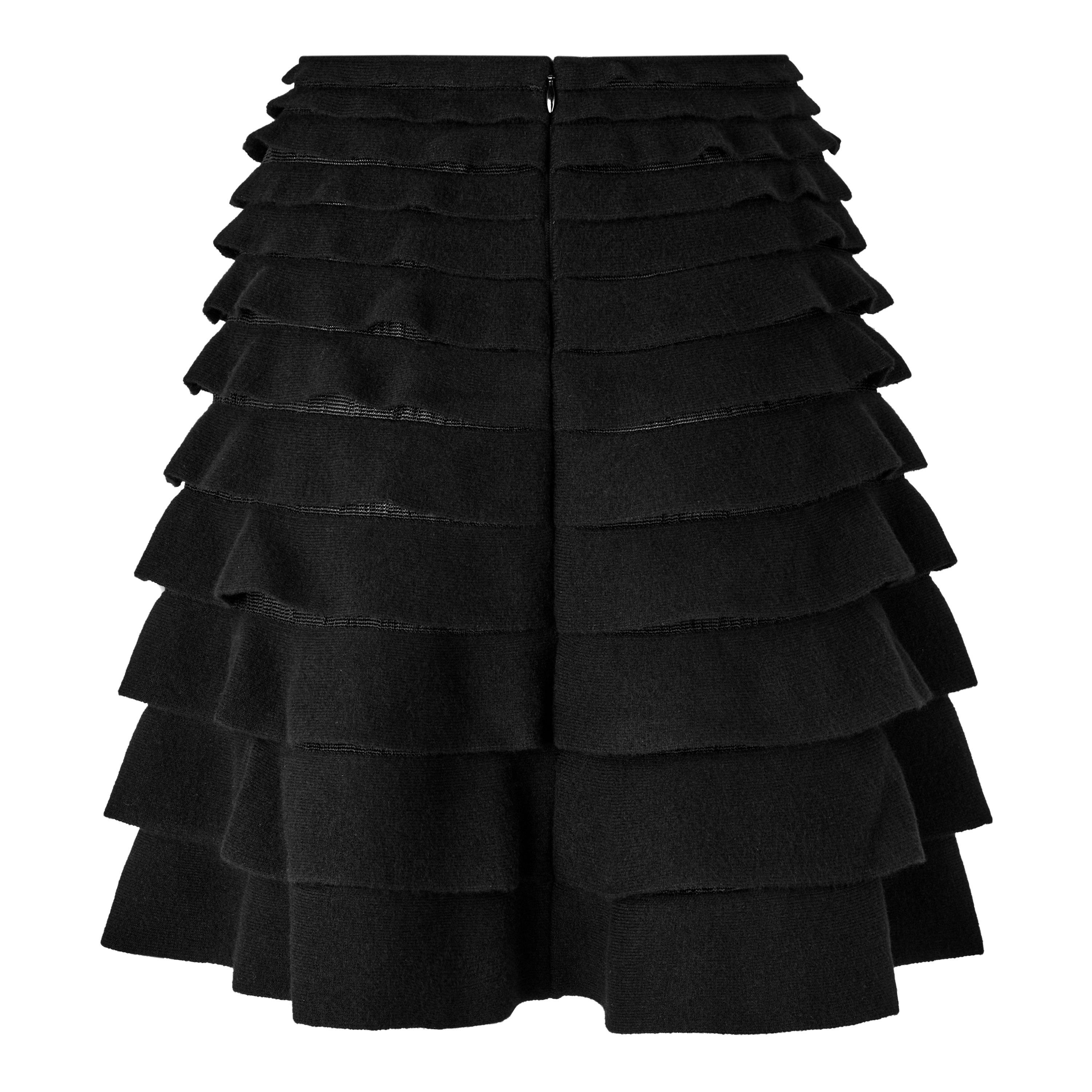 Black - Valentino - Short Knit Skirt - 6