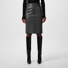 Saint Laurent Pencil Skirt In Shiny Lambskin