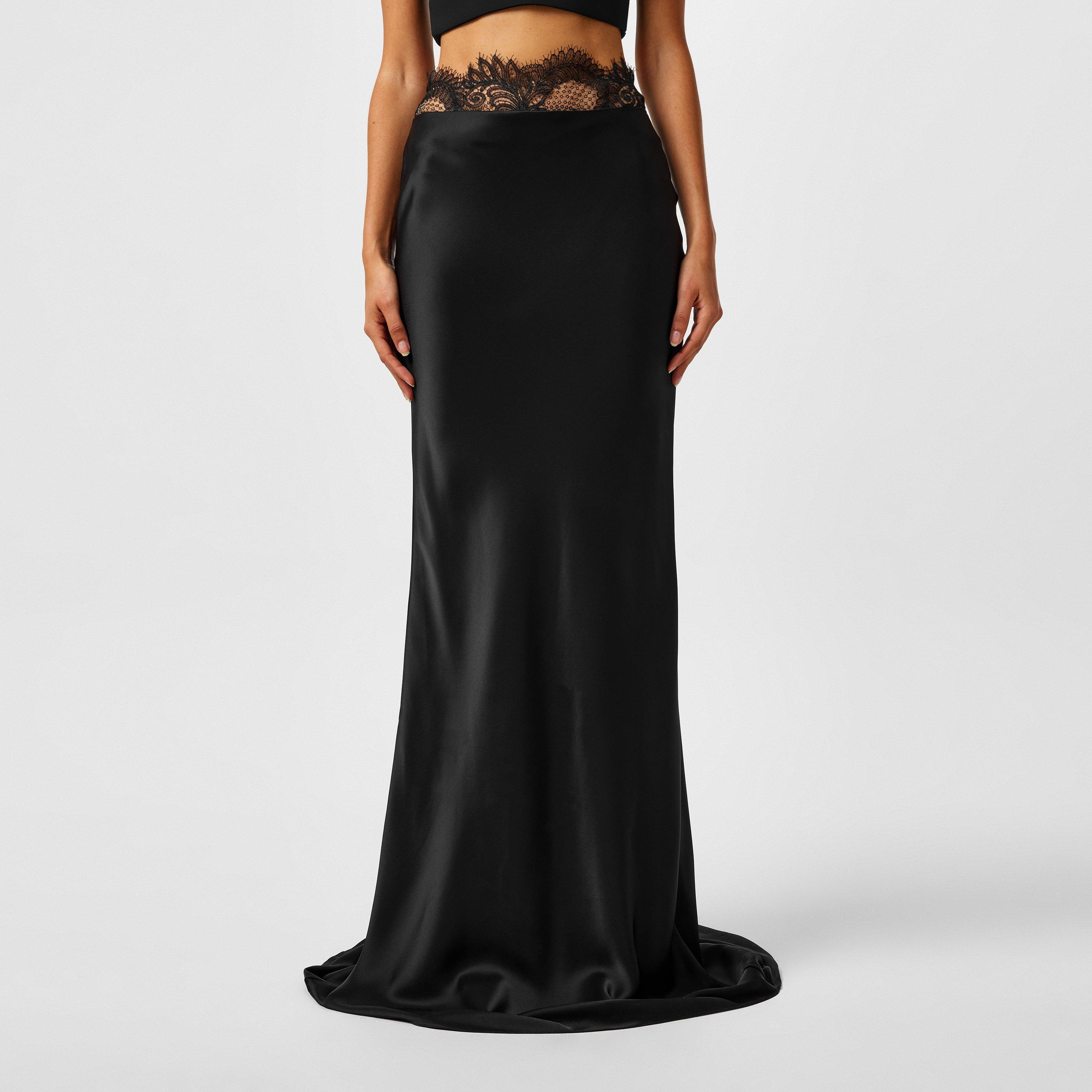 Black - David Koma - Women's Lace Maxi Skirt - 1