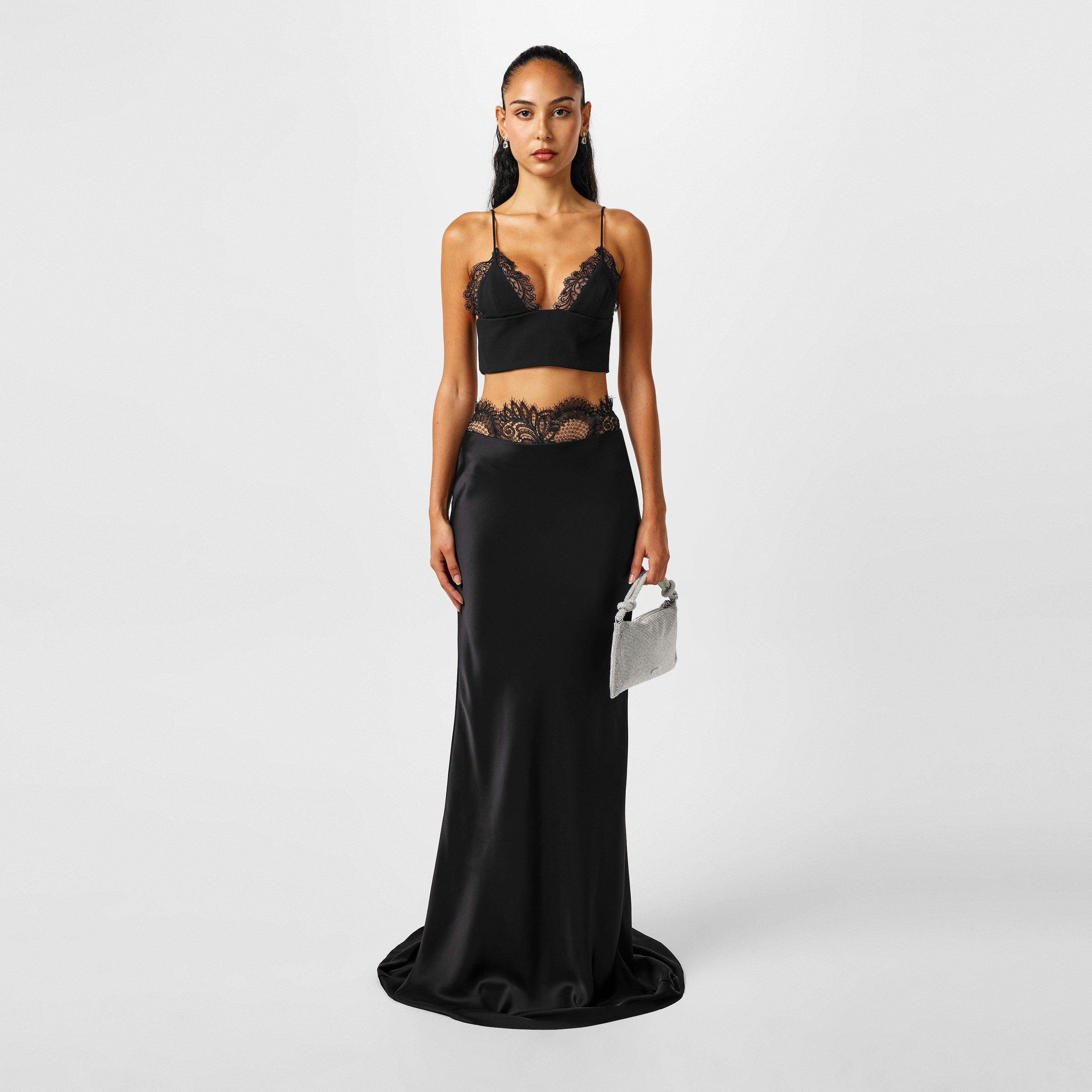 Black - David Koma - Women's Lace Maxi Skirt - 4