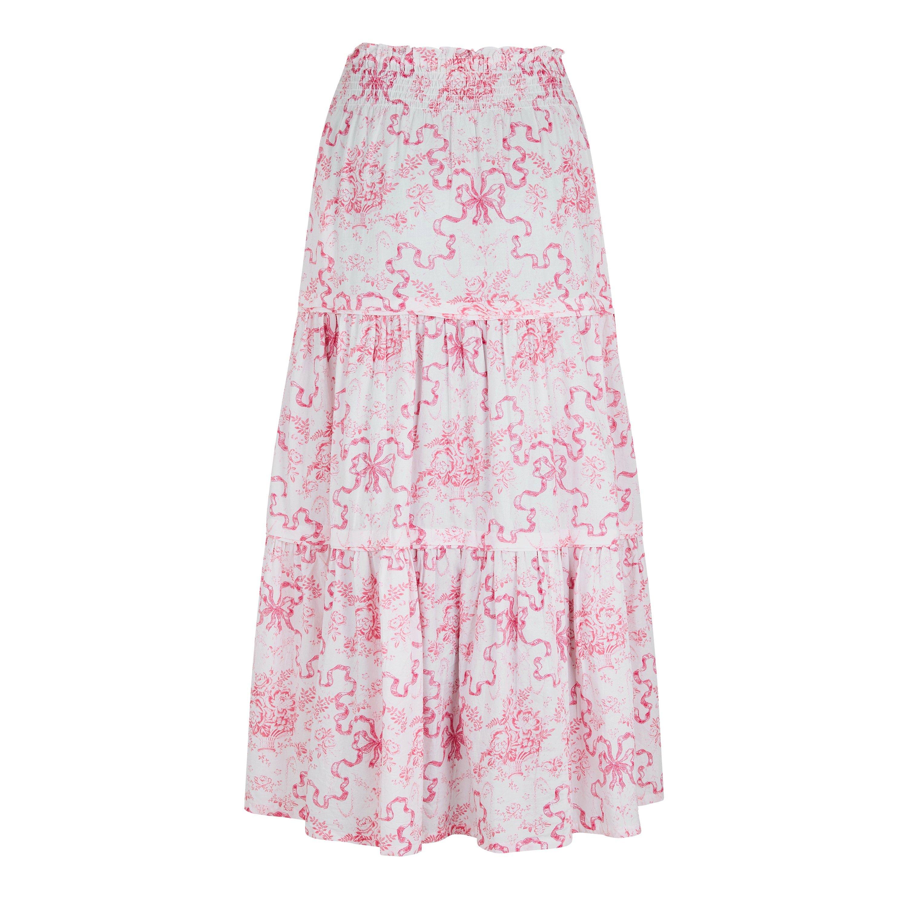 Bubblegum Blast - LoveshackFancy - Women's Evera Maxi Skirt - 6